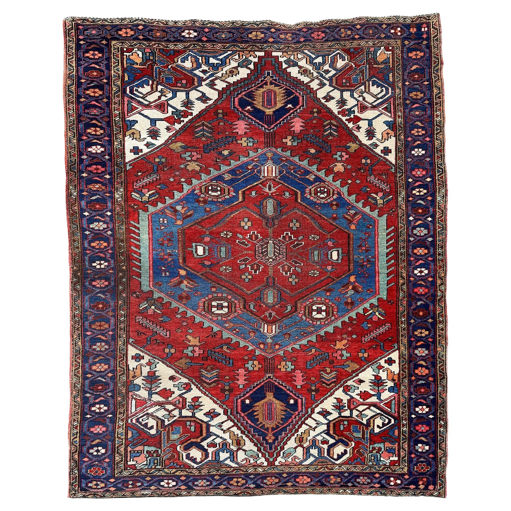 Antique Heriz Rug 1.76m x 1.44mAntique Heriz Rug 1.76m x 1.44m For Sale