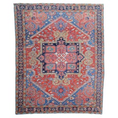Antique Heriz Rug - 19th Century Heriz Carpet, Handmade Rug, Antique Rug