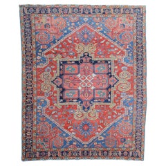 Tapis Heriz du 19ème siècle, tapis fait à la main, tapis ancien