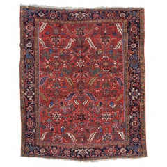 Antiker Heriz-Teppich - 19. Jahrhundert Heriz-Teppich, antiker Teppich, handgefertigter Teppich
