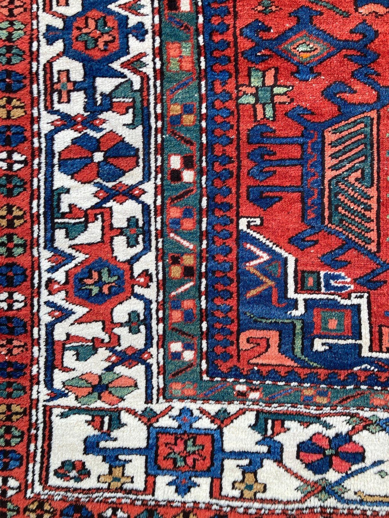 Antique Heriz Rug 2.05m x 1.37m For Sale 2