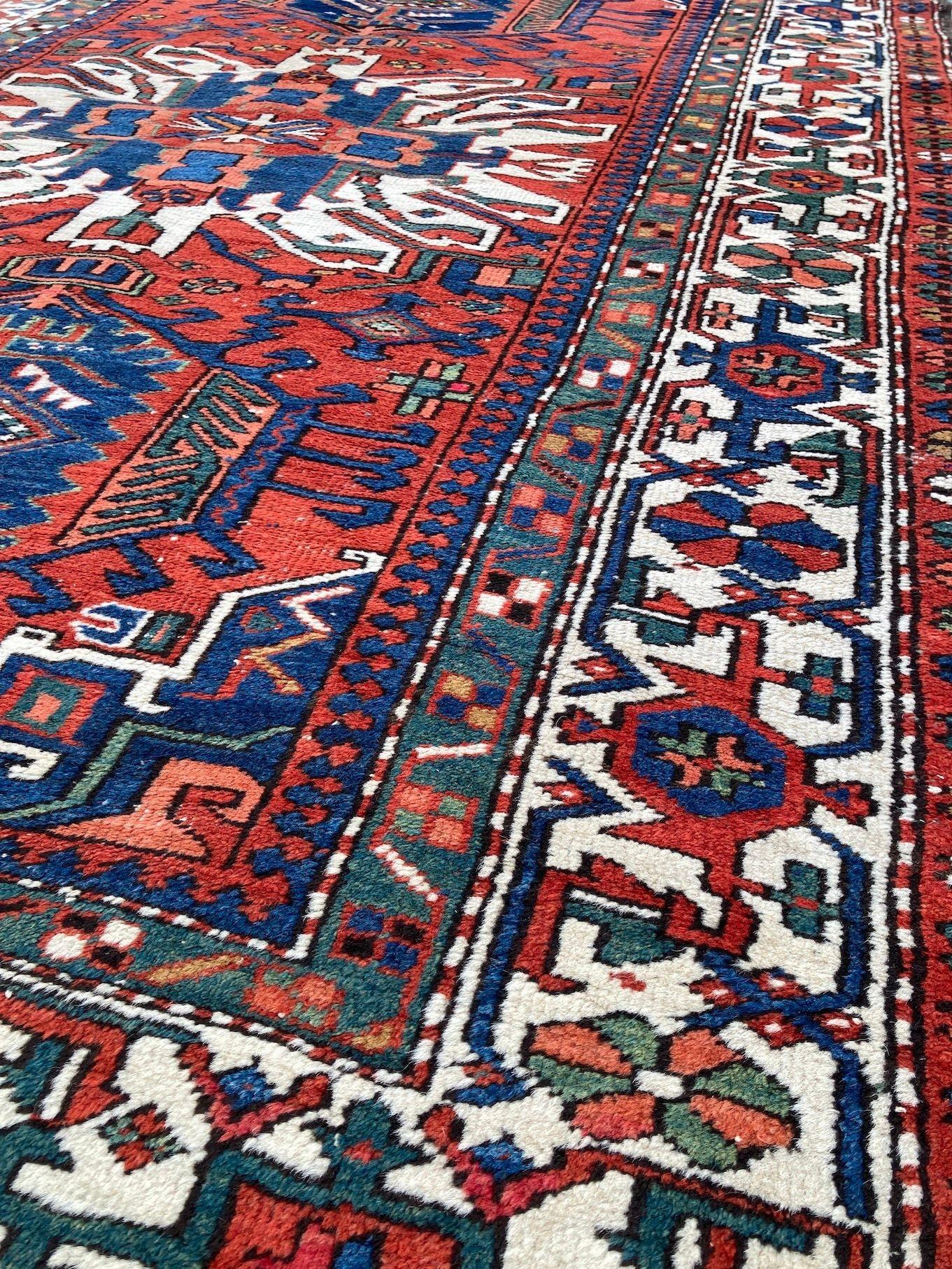 Antique Heriz Rug 2.05m x 1.37m For Sale 4