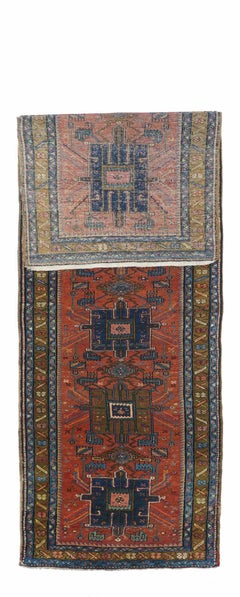 Antique Heriz Runner 3'5'' x 10'4''