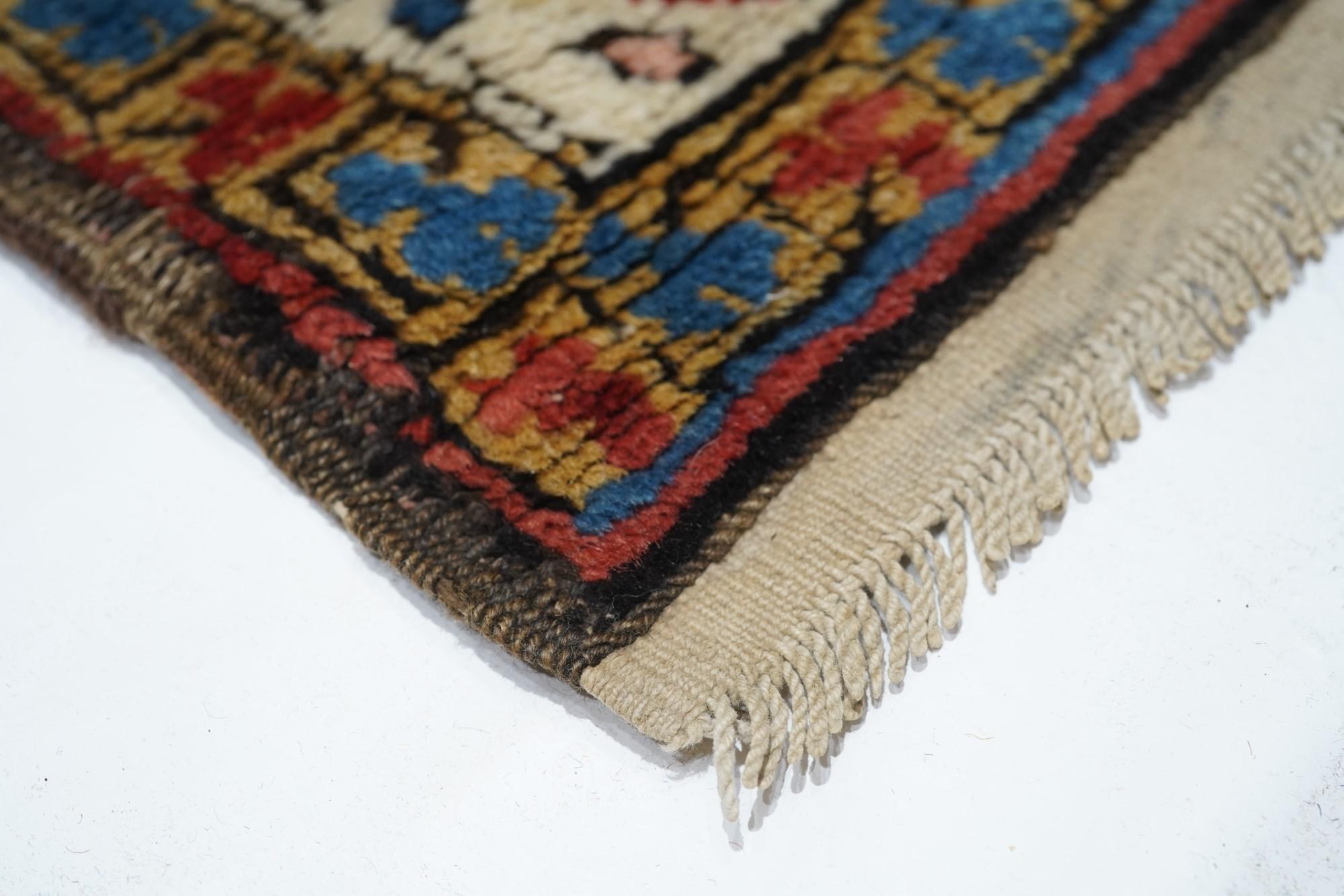 Persian Antique Heriz Rug 3'5'' x 11'8'' For Sale