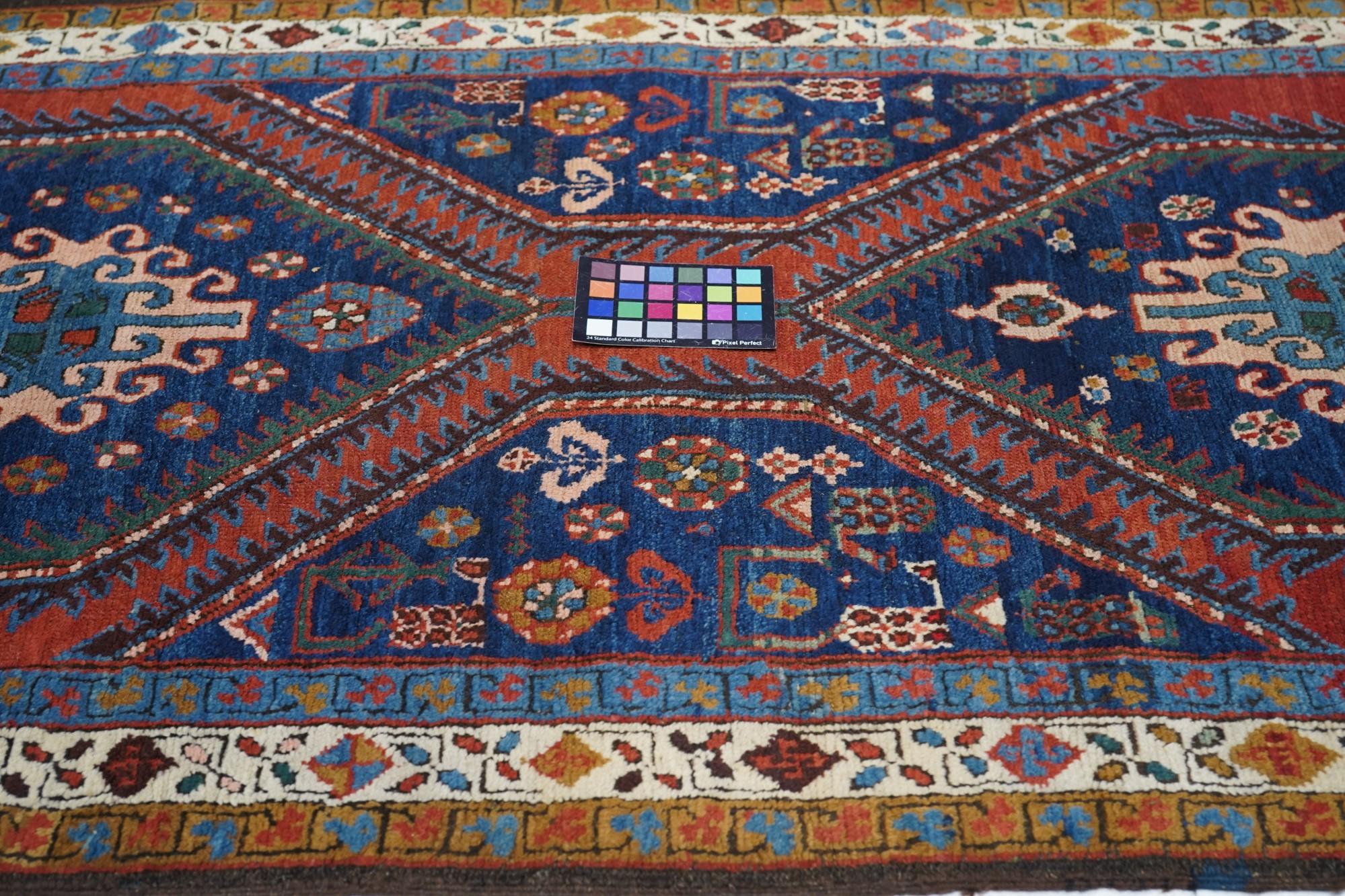Antique Heriz Rug 3'5'' x 11'8'' For Sale 2