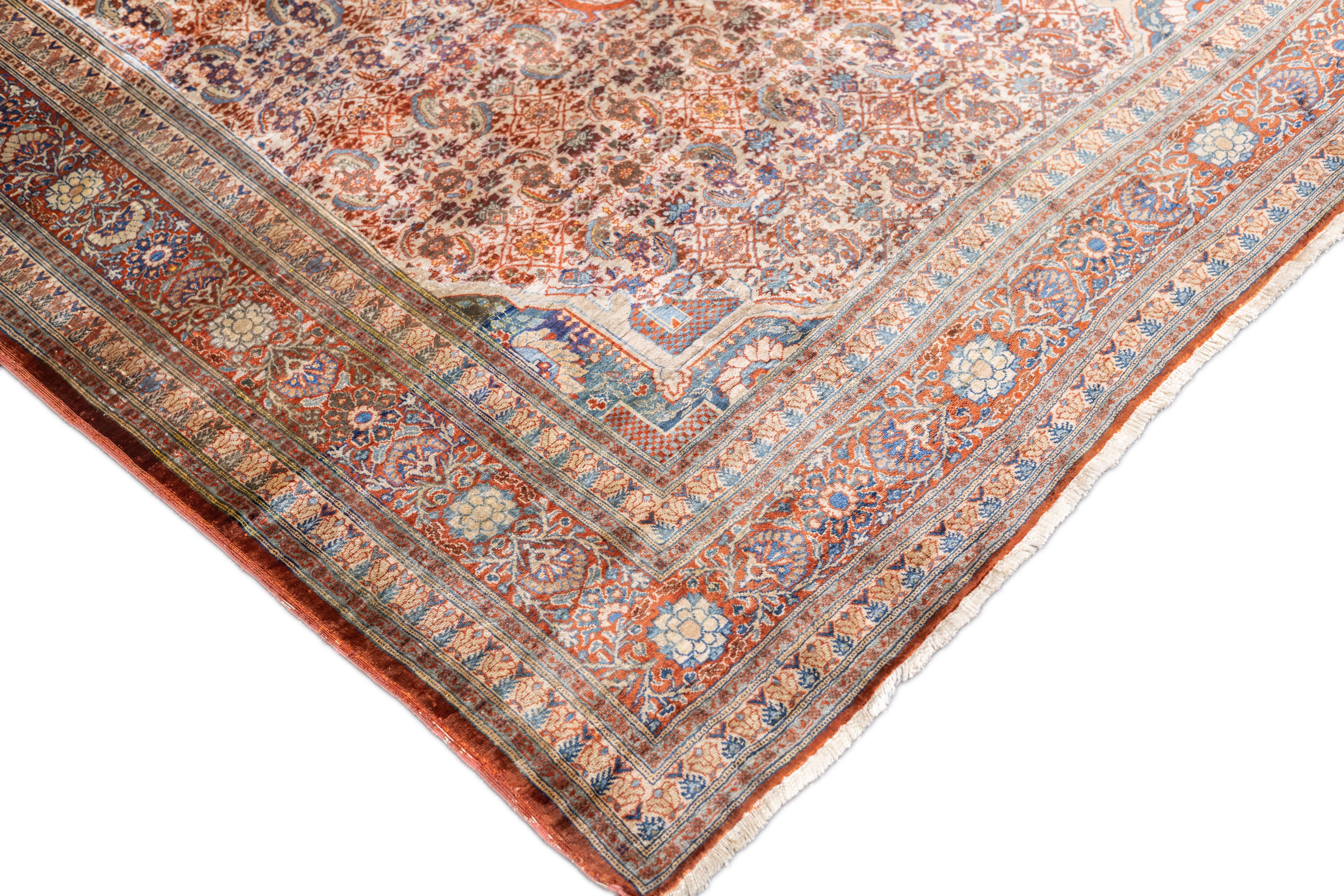 Antiker Heriz-Teppich 4'6'' x 5'5'' (Persisch) im Angebot