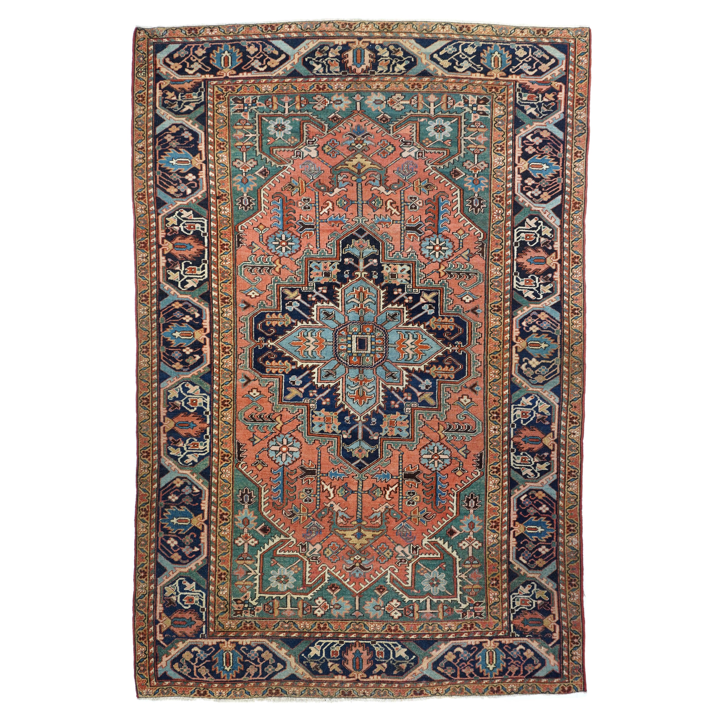 Antiker Heriz-Teppich 6'8'' x 10'6'' im Angebot