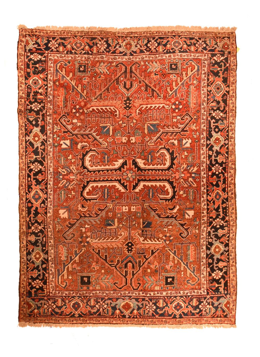 Persian Antique Heriz Rug 6'8'' x 9'0'' For Sale