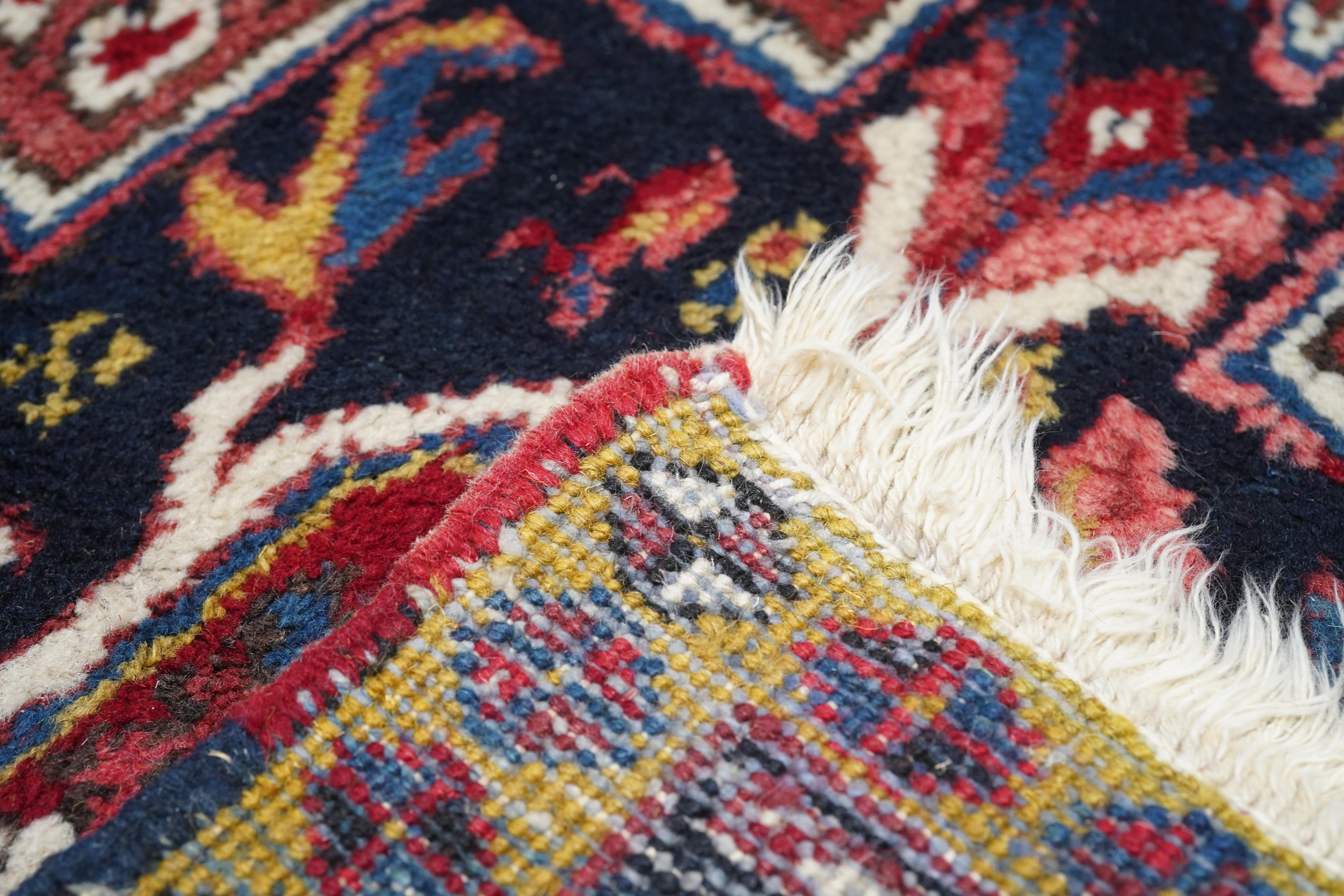 Antique Heriz Rug 6'8'' x 9'4'' For Sale 4