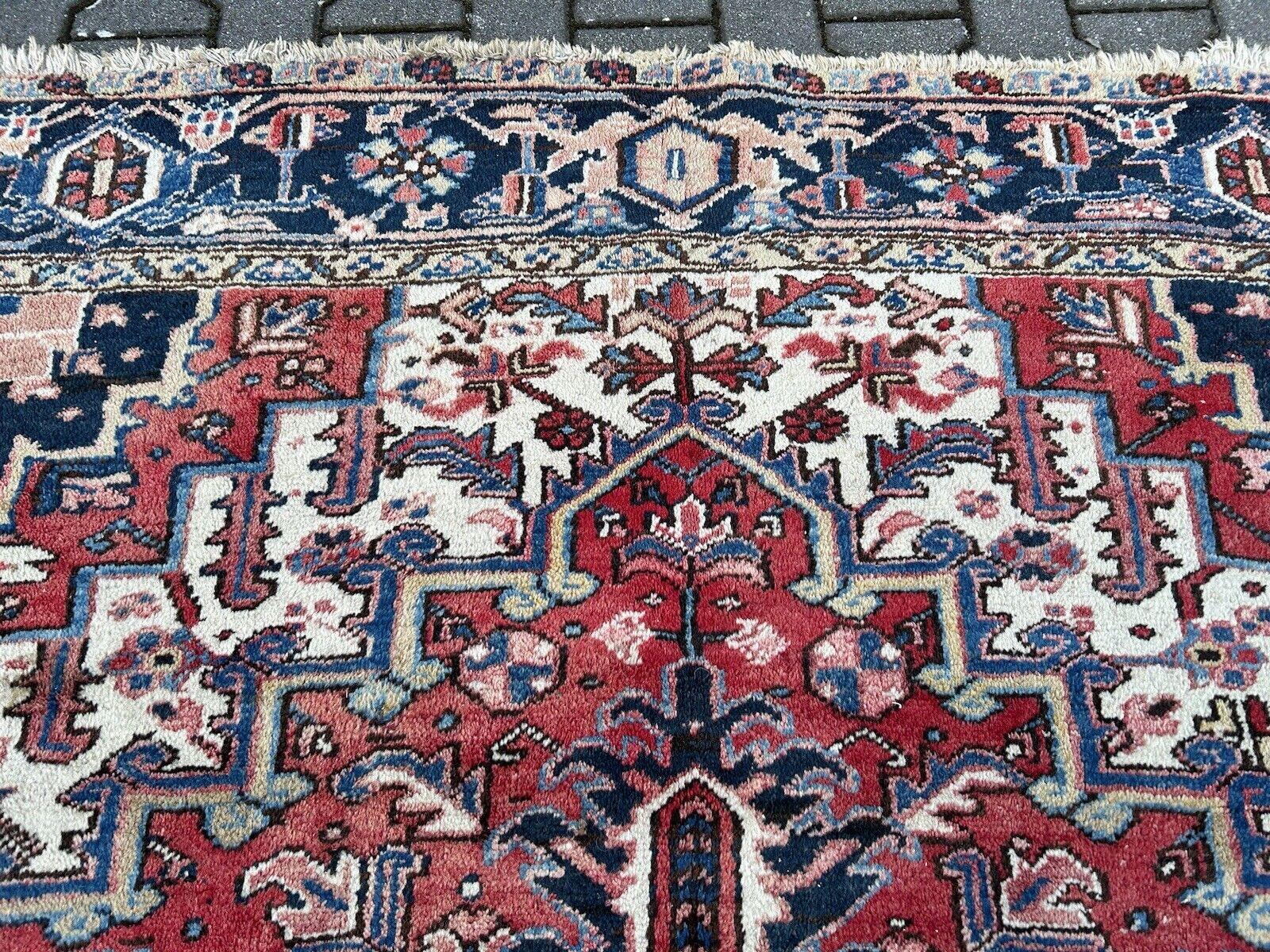Antique Heriz Rug 8 x 11 ft room size Classic Vintage Azeri Carpet  For Sale 1