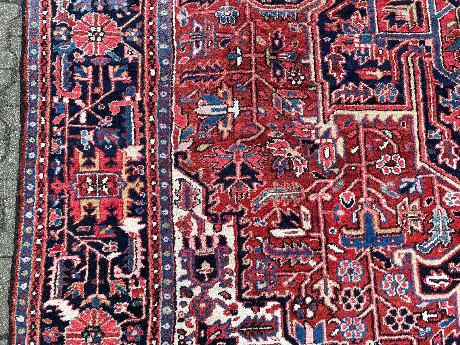 Antique Heriz Rug 8x12 ft room size Classic Vintage Azeri Carpet  For Sale 4