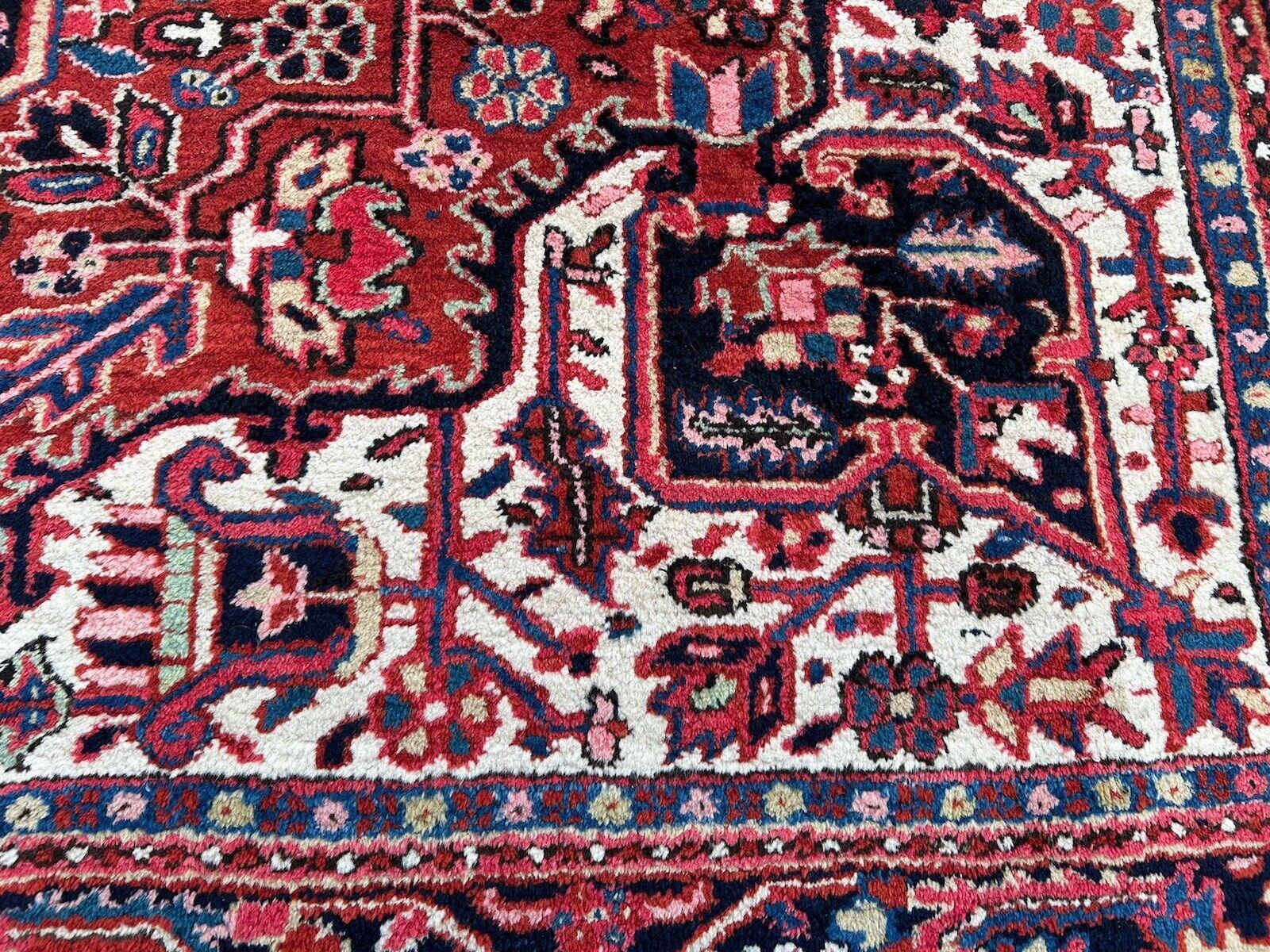 Antique Heriz Rug 8x12 ft room size Classic Vintage Azeri Carpet  For Sale 6