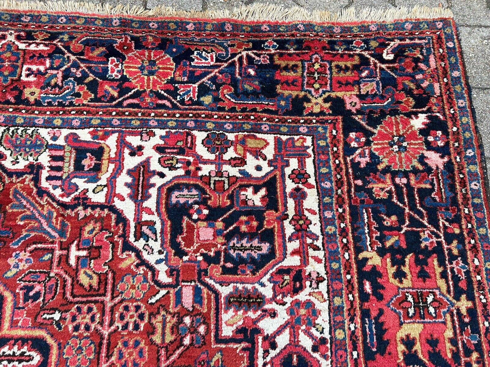 Heriz Serapi Antique Heriz Rug 8x12 ft room size Classic Vintage Azeri Carpet  en vente