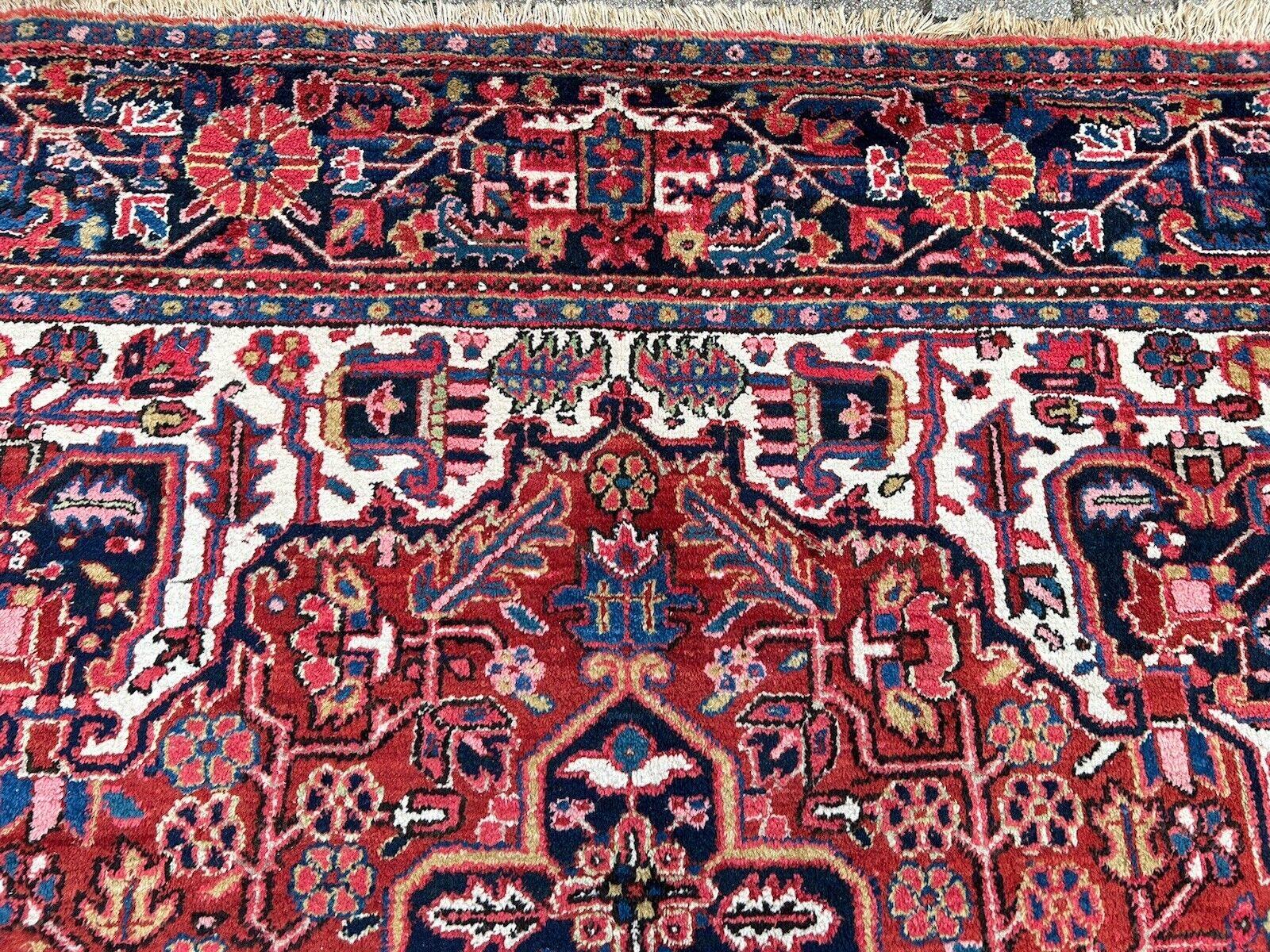 Azerbaïdjanais Antique Heriz Rug 8x12 ft room size Classic Vintage Azeri Carpet  en vente