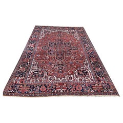 Antique Heriz Rug 8x12 ft room size Classic Vintage Azeri Carpet 