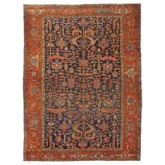 Antique Heriz Rug Carpet, circa 1900