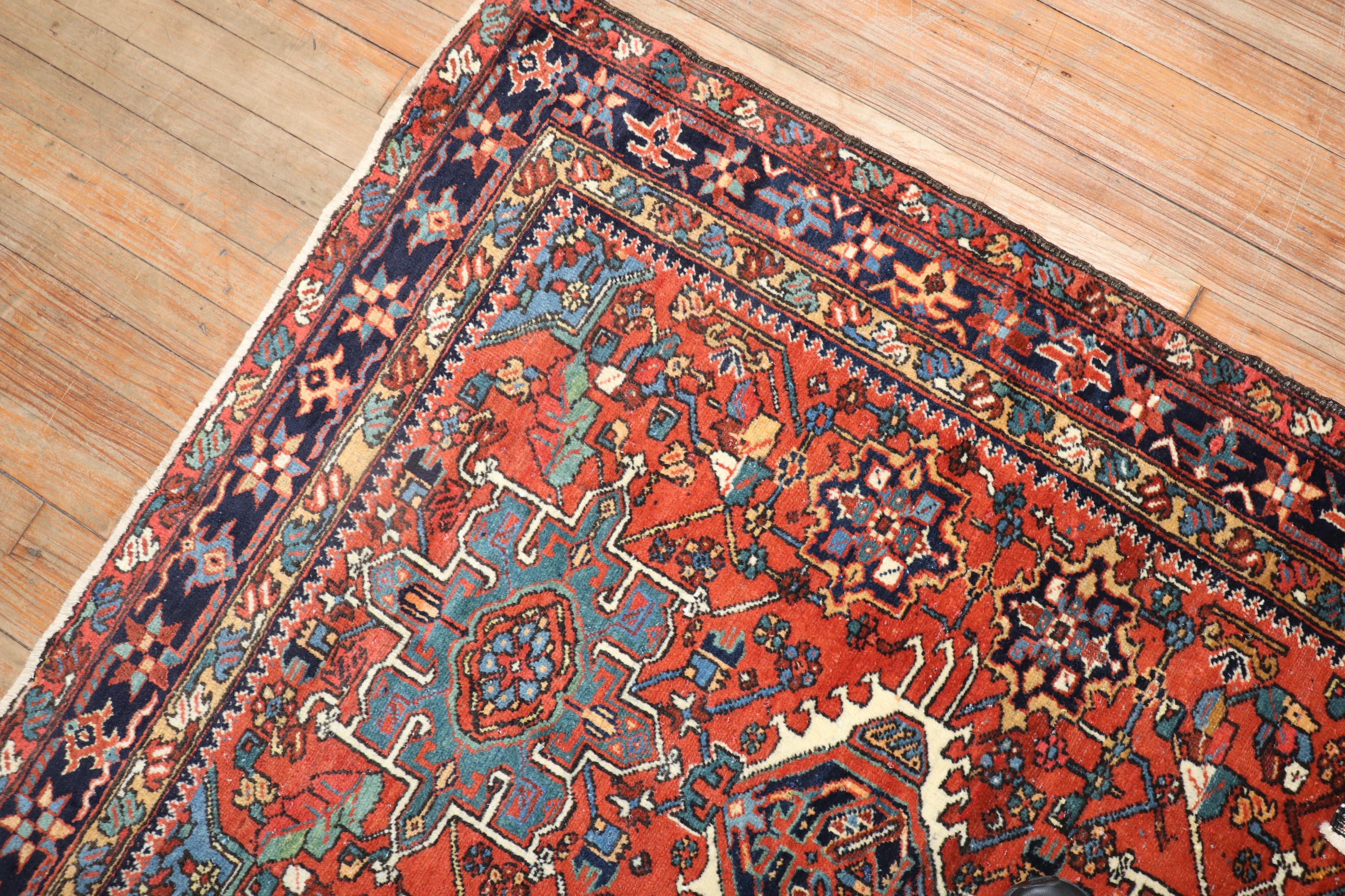 20th Century Antique Heriz Rug For Sale