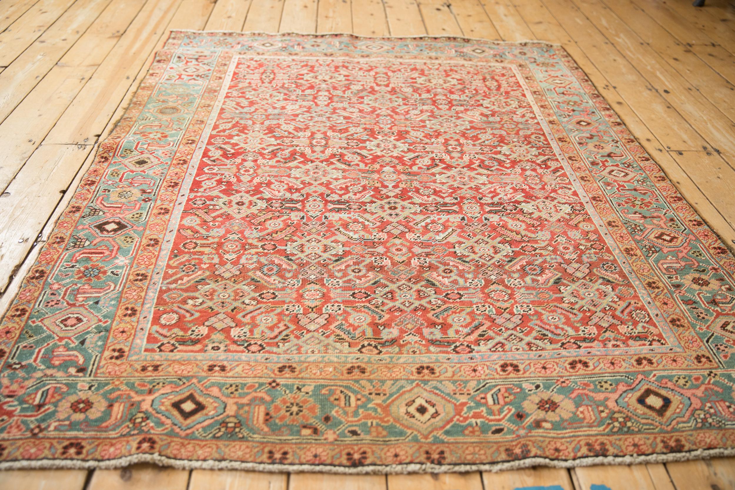 Wool Antique Heriz Rug For Sale