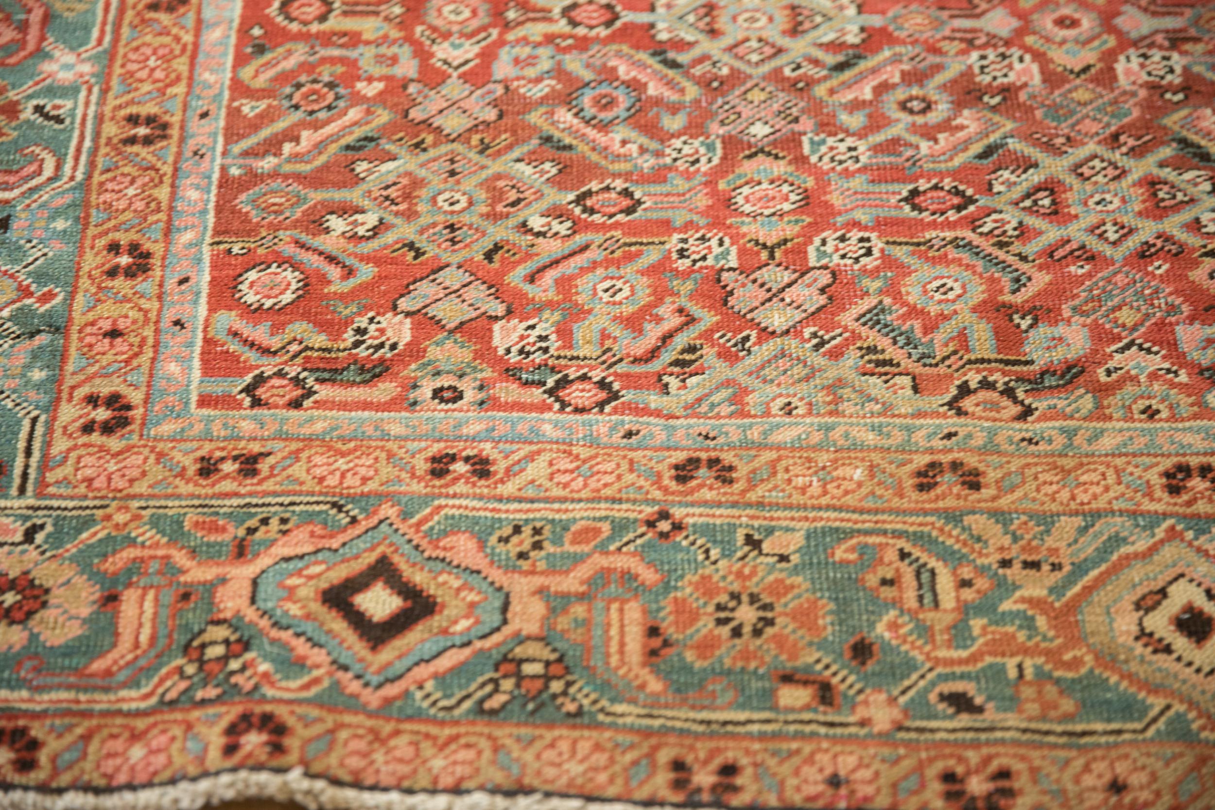 Antique Heriz Rug For Sale 1