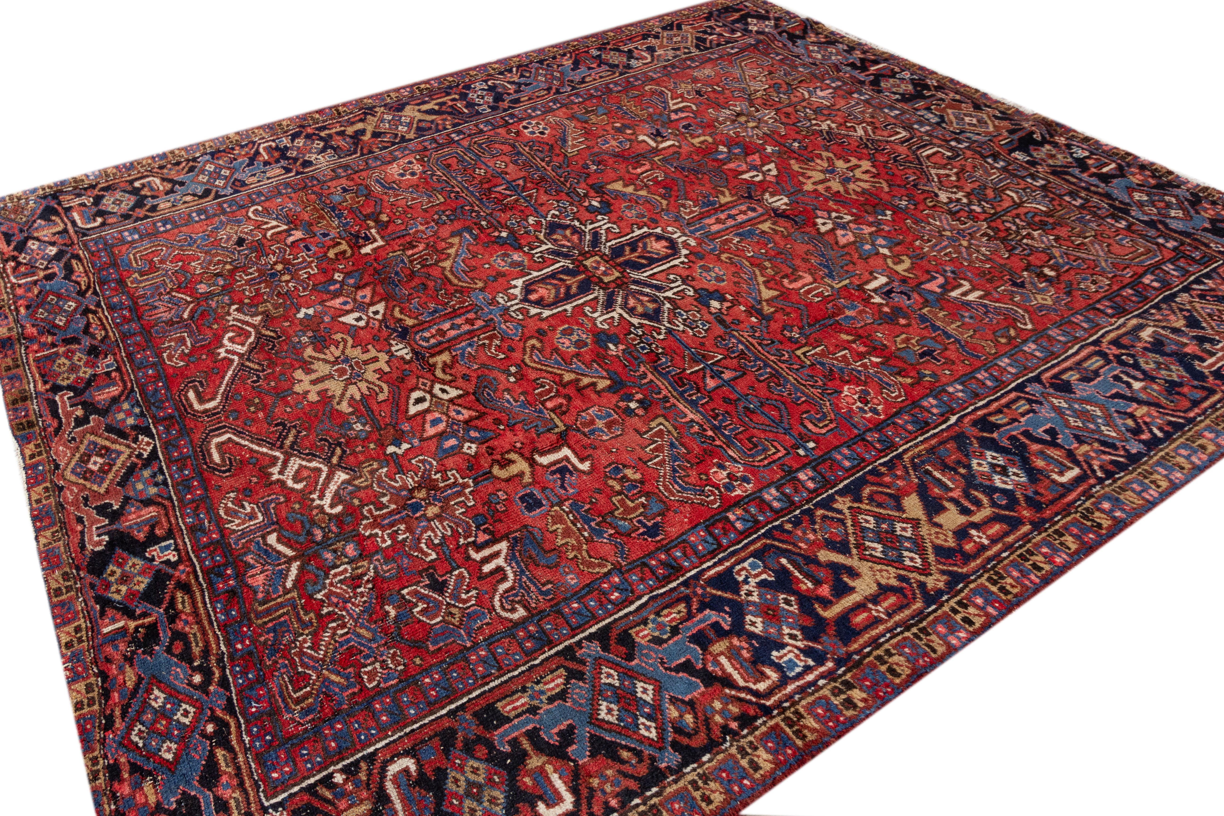 Wool Antique Heriz Rug For Sale