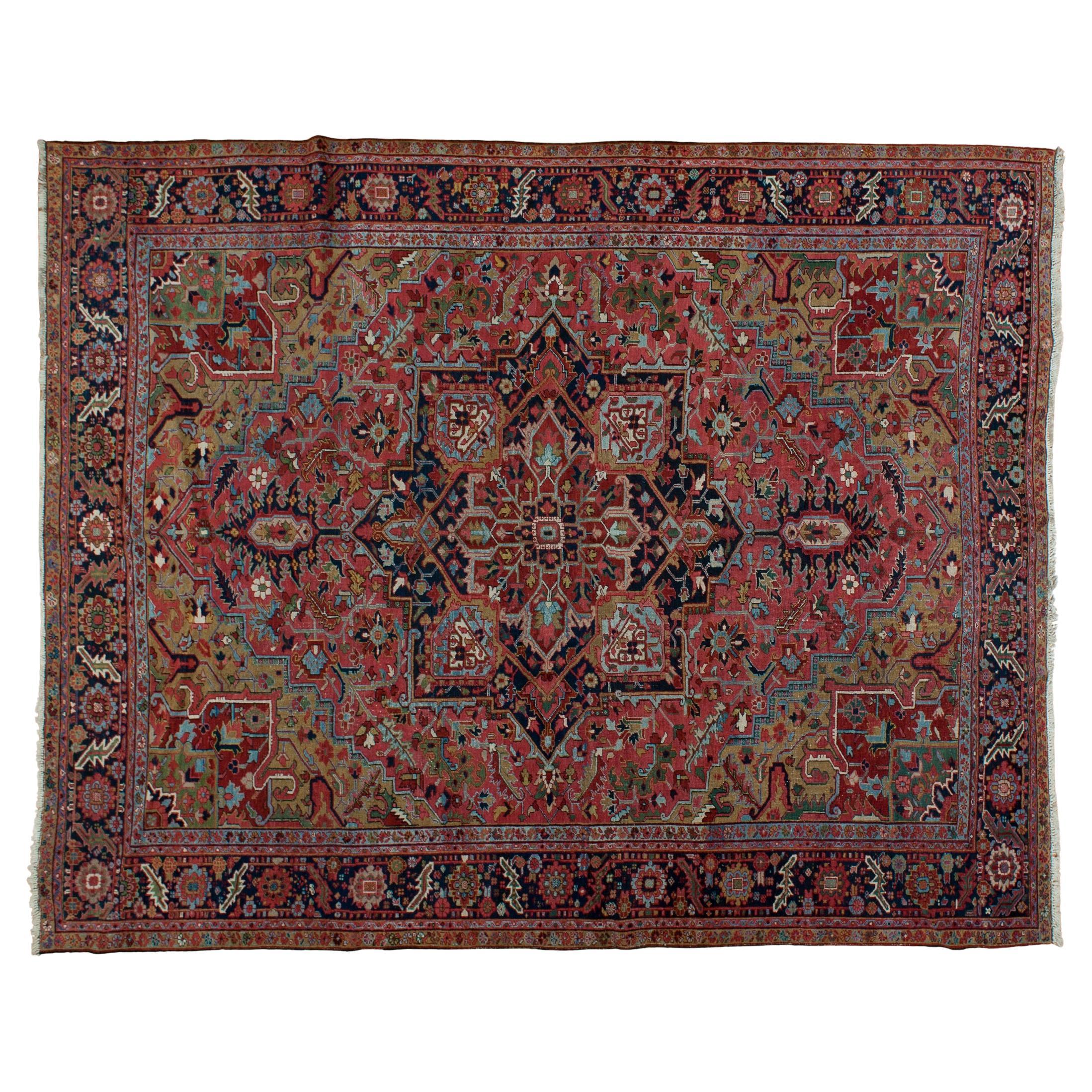 Tapis antique Heriz en vente