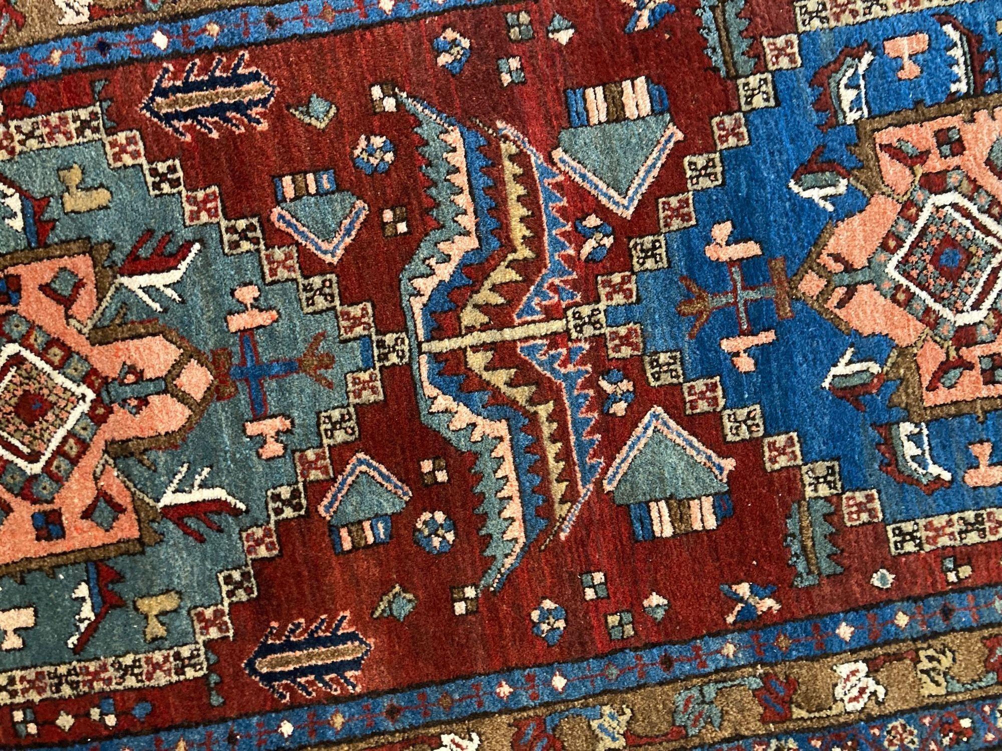 Antique Heriz Runner 2.98m x 0.87m en venta 6