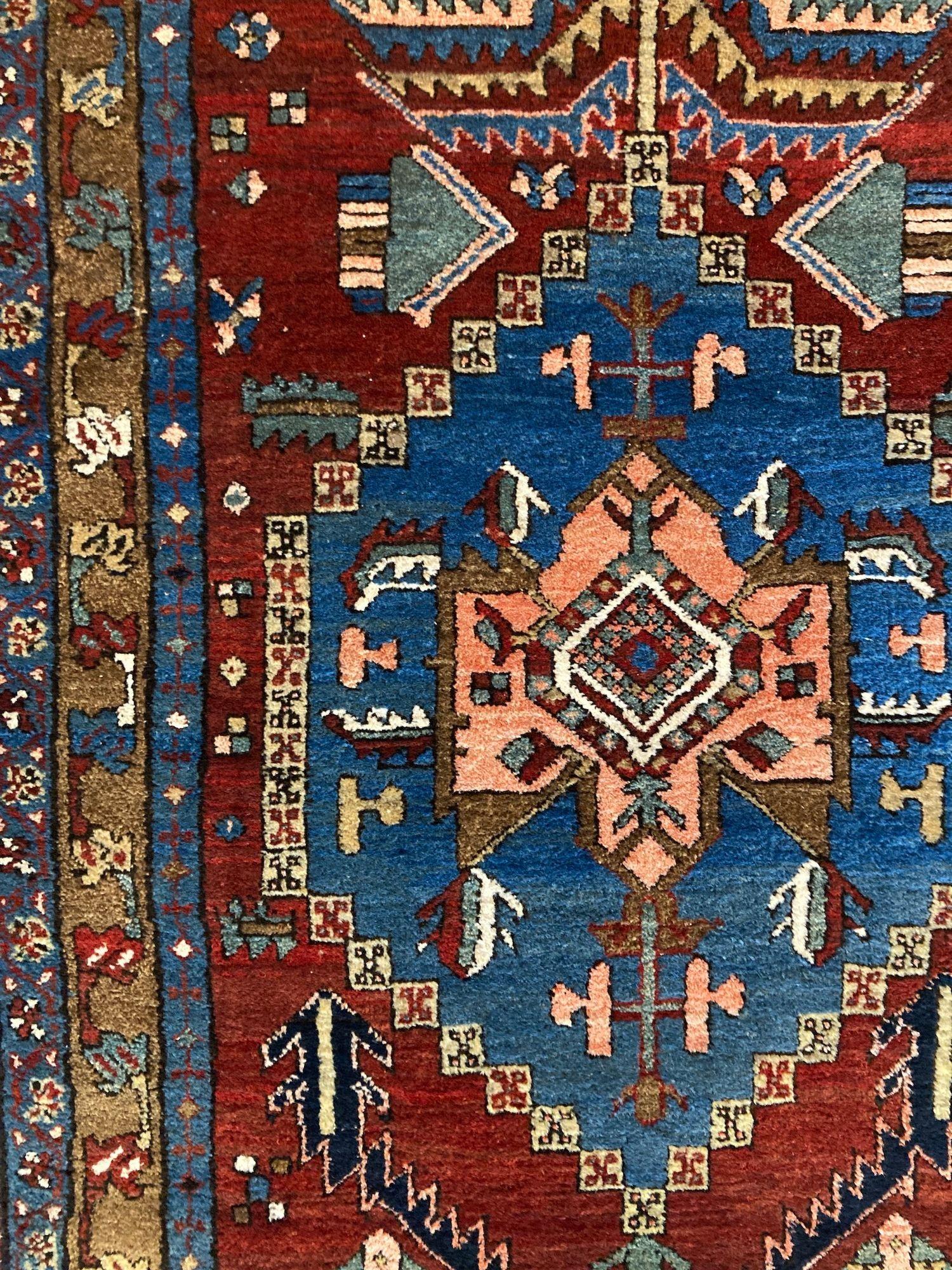 Antique Heriz Runner 2.98m x 0.87m en venta 9