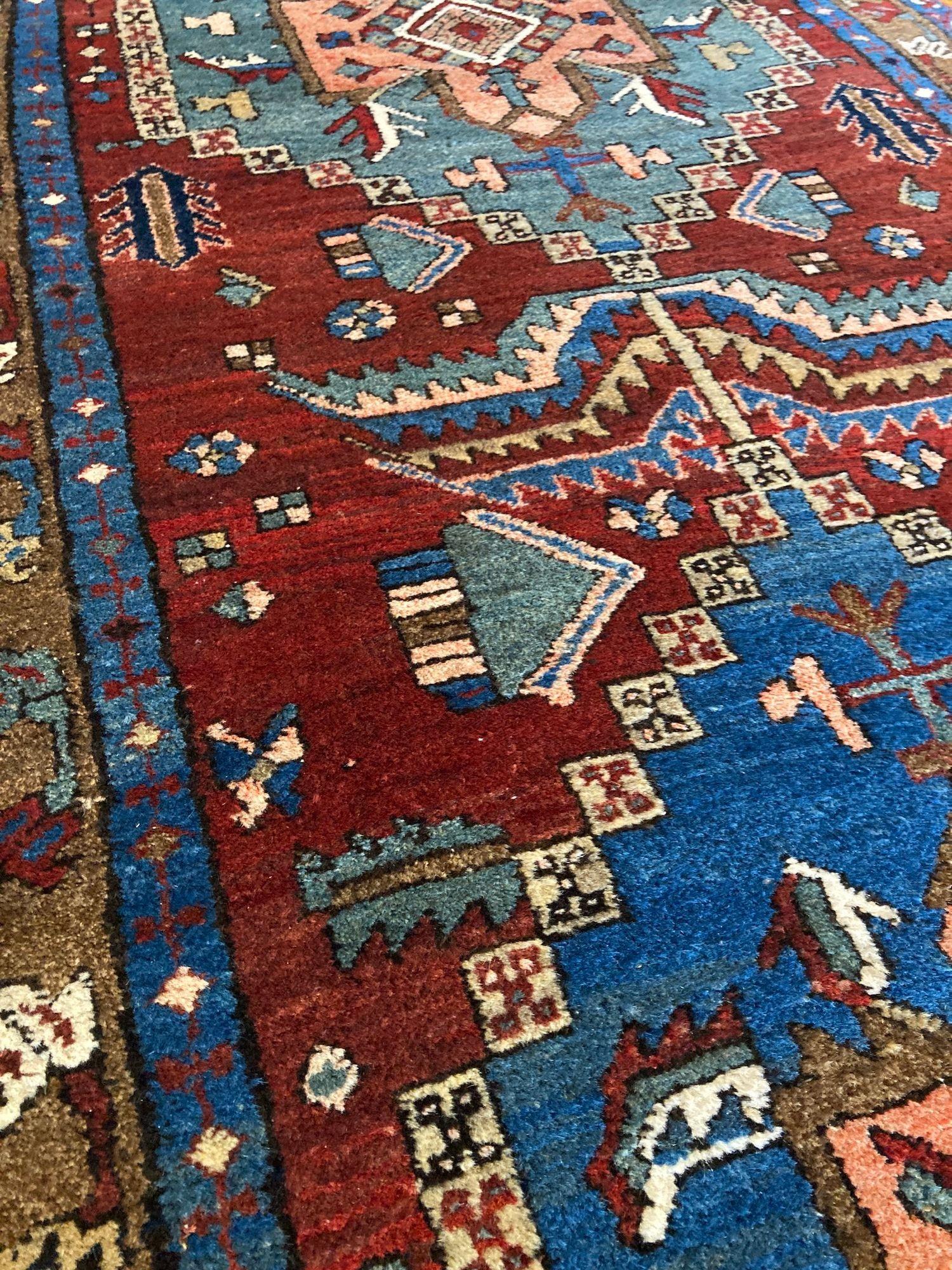 Antique Heriz Runner 2.98m x 0.87m en venta 11