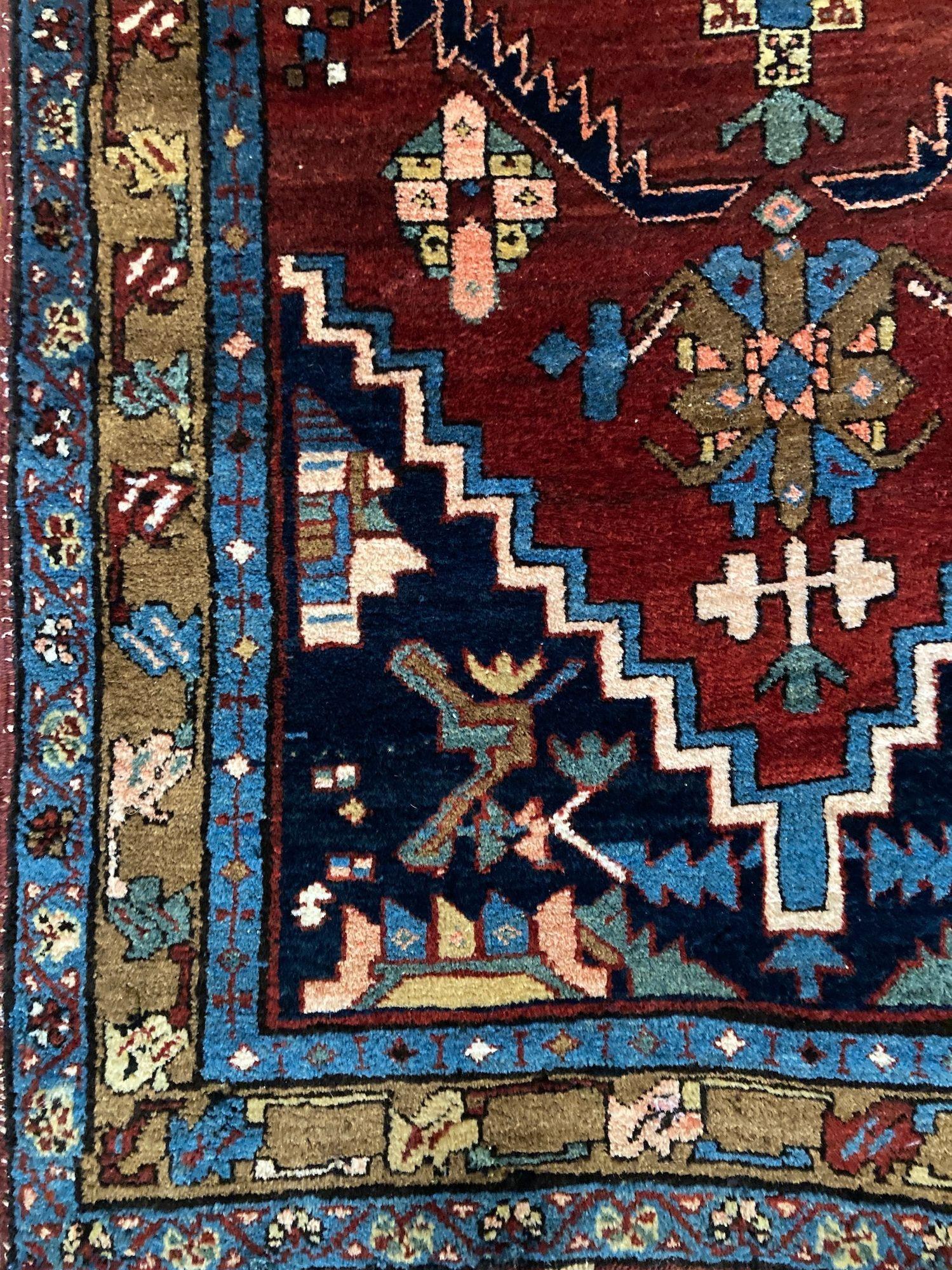 Antique Heriz Runner 2.98m x 0.87m en venta 2