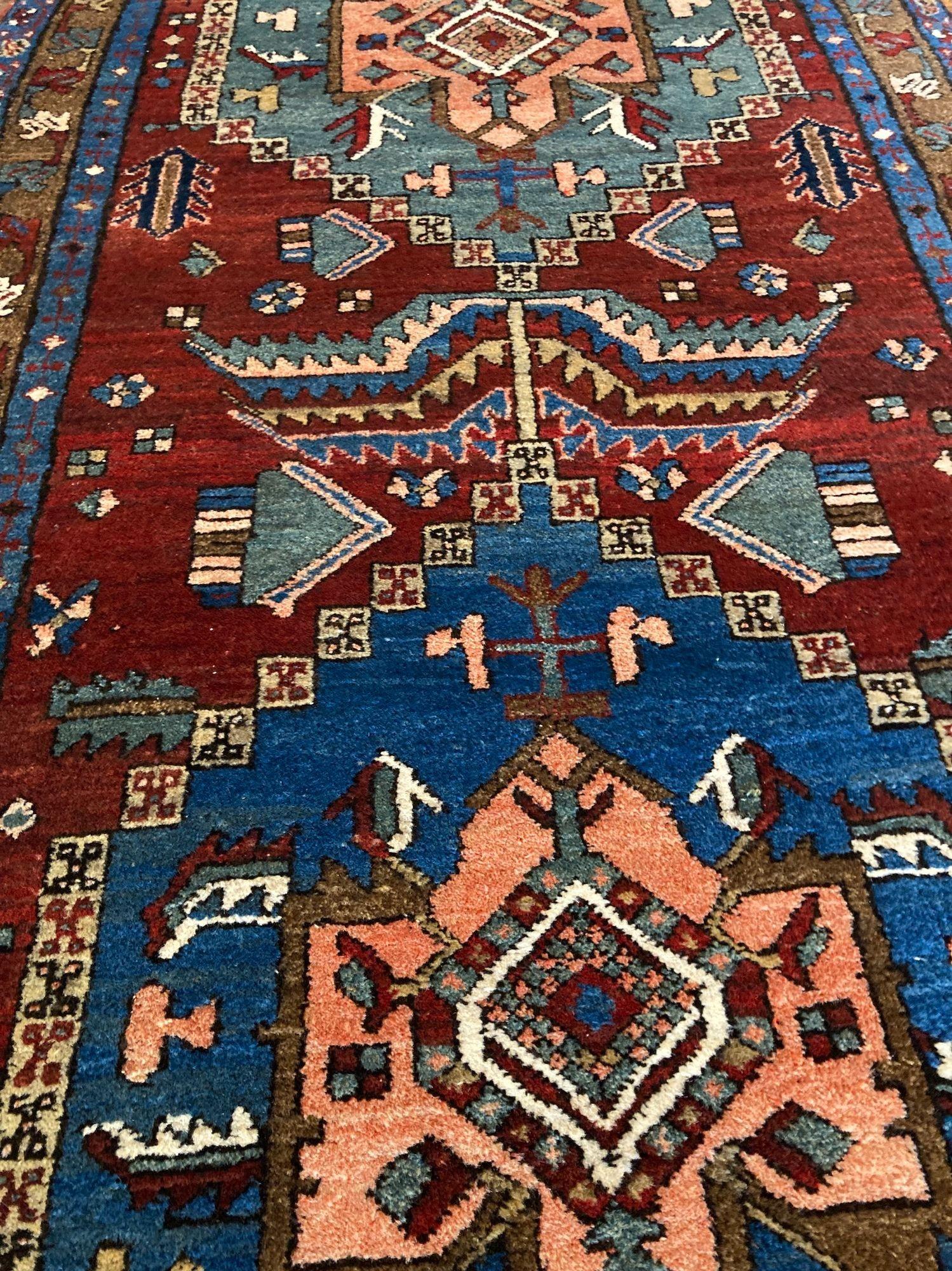 Antique Heriz Runner 2.98m x 0.87m en venta 3