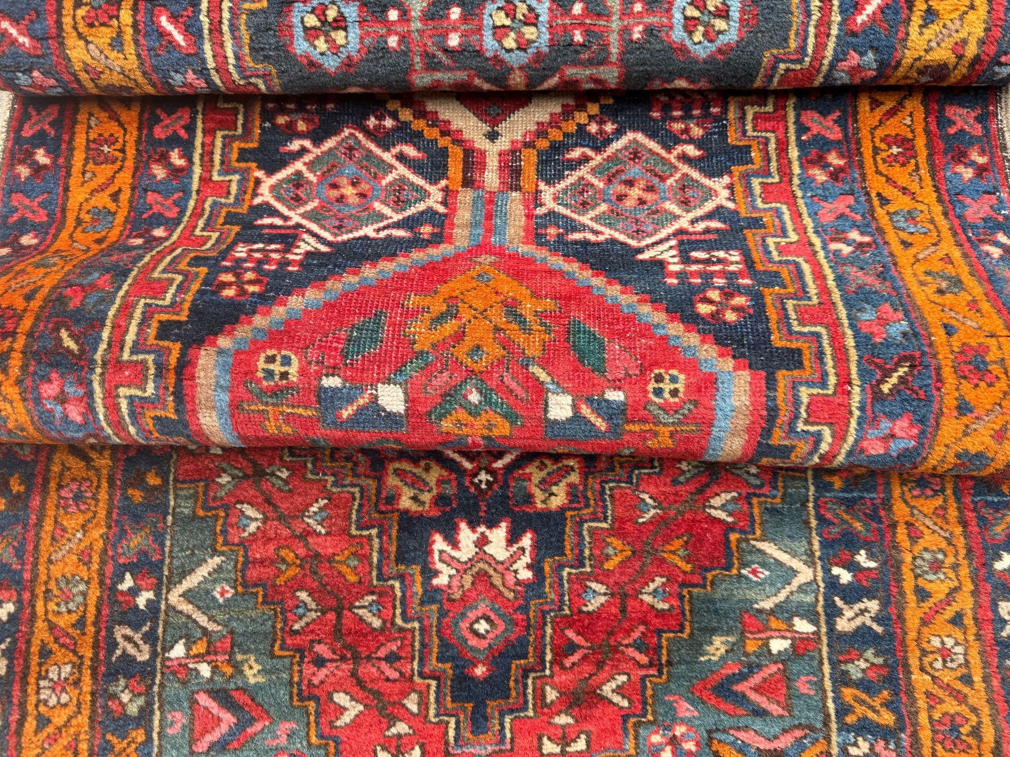 Antique Heriz Runner 3.13m x 0.84m For Sale 10