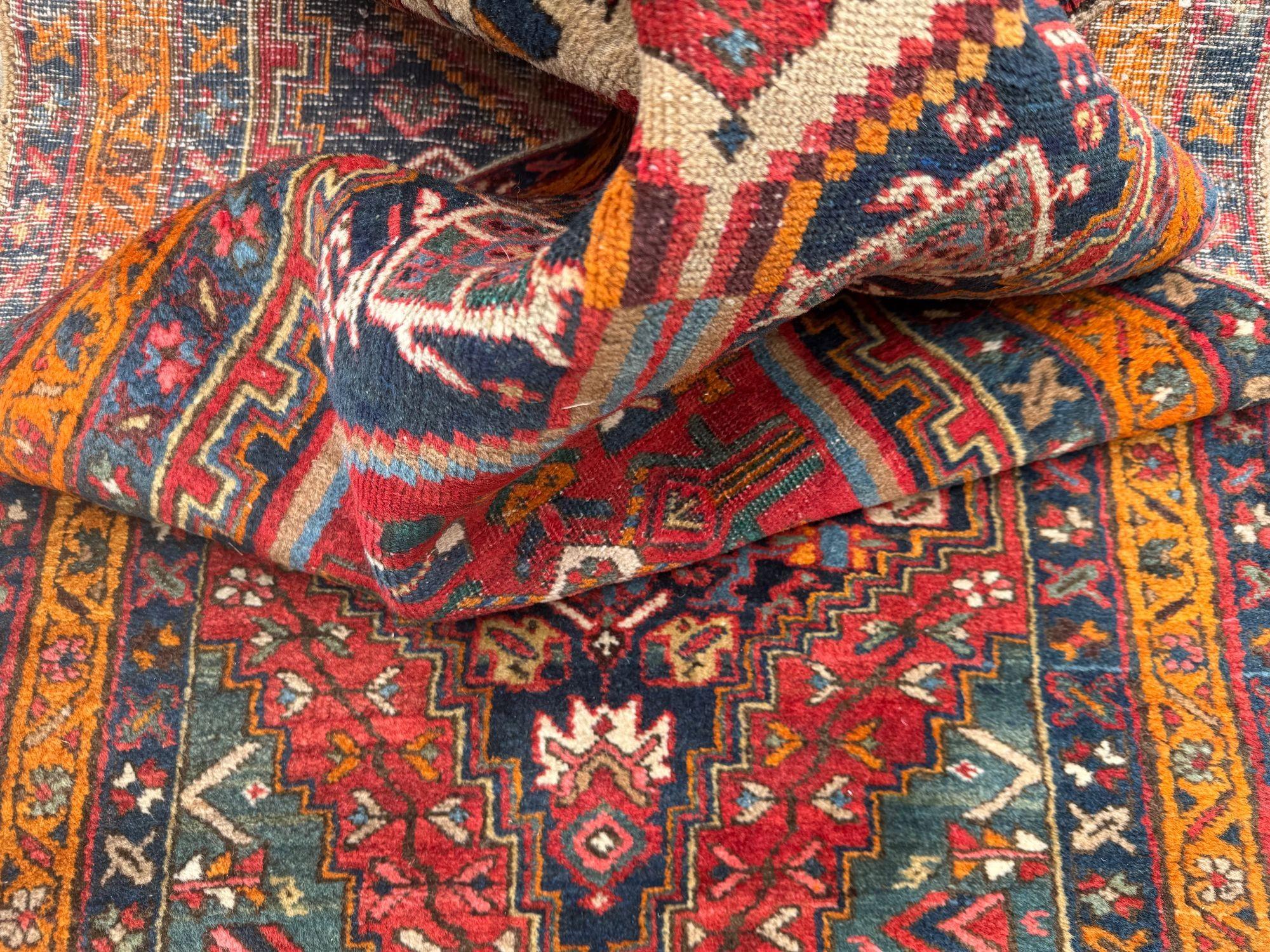 Antique Heriz Runner 3.13m x 0.84m For Sale 11