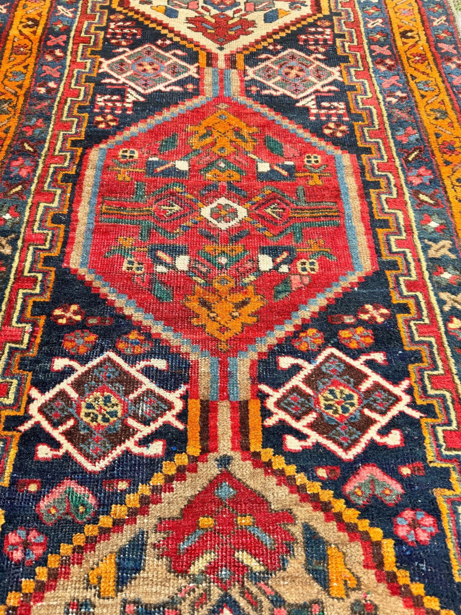 Antique Heriz Runner 3.13m x 0.84m For Sale 3