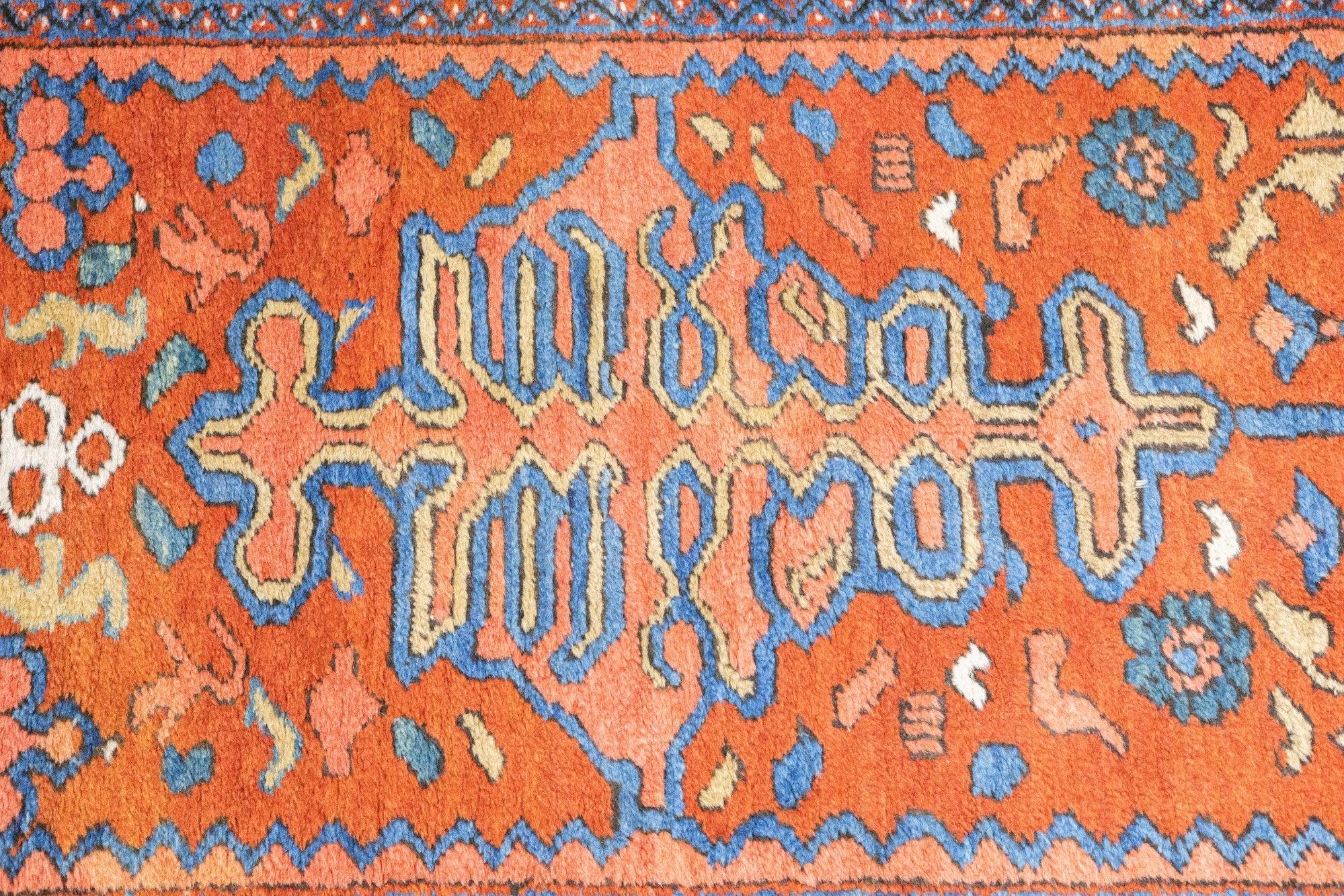 Antiker Heriz-Läufer 3'3'' x 14'7'' (Handgeknüpft) im Angebot