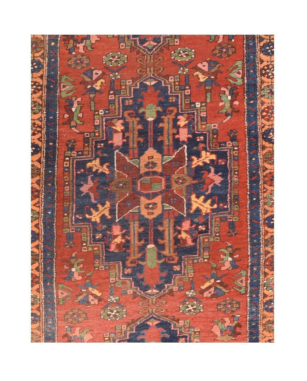 Antiker Heriz-Läufer 3'6'' x 11' (Persisch) im Angebot