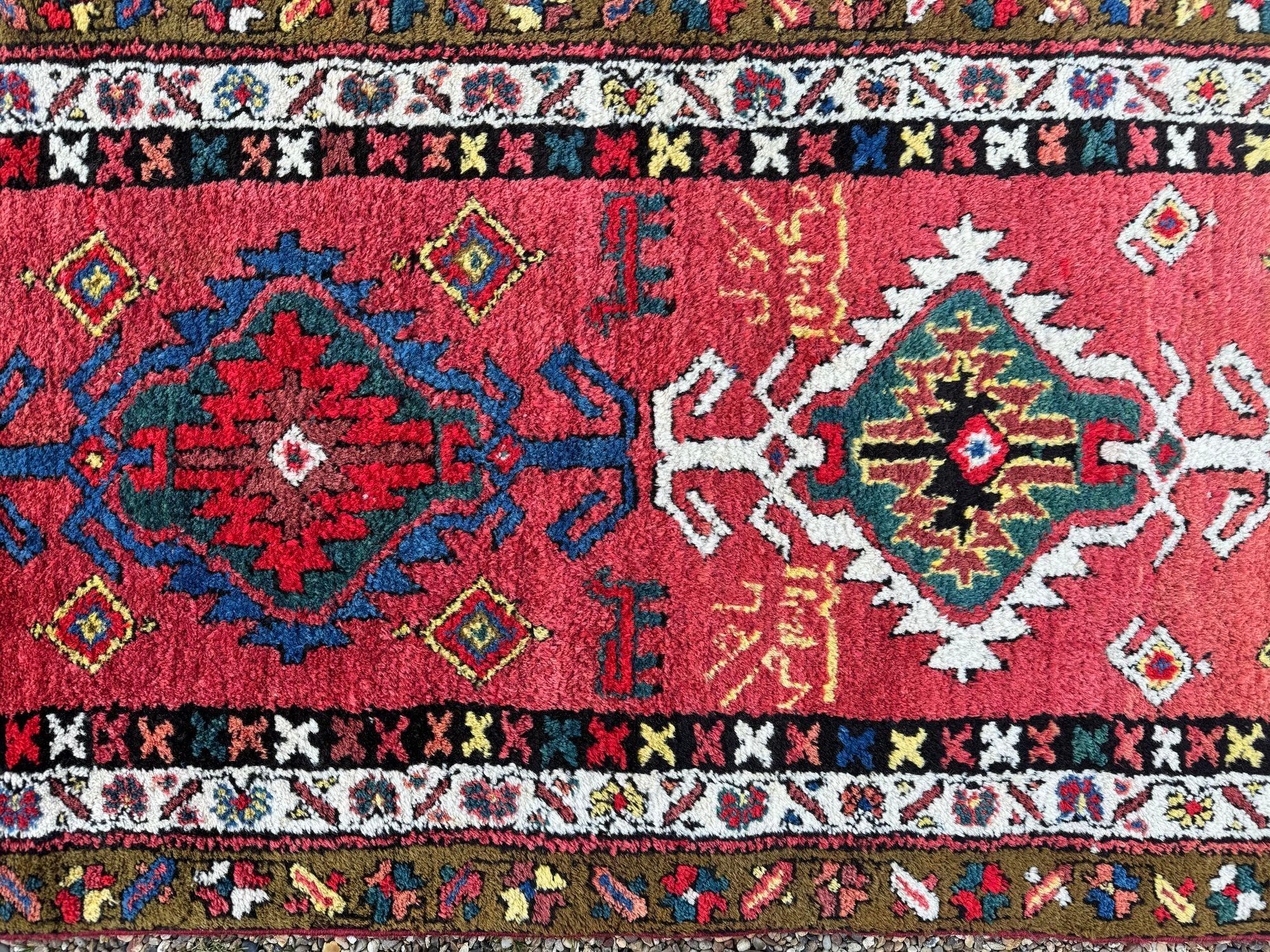 Antiker Heriz-Läufer 3,62 m x 0,95 m, antik im Angebot 8