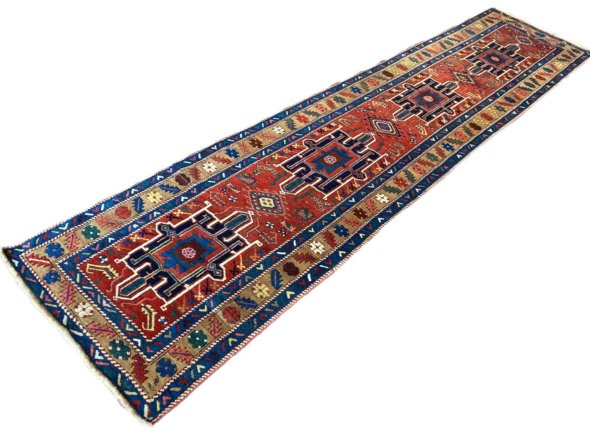 Antique Heriz Runner In Good Condition For Sale In St. Albans, GB