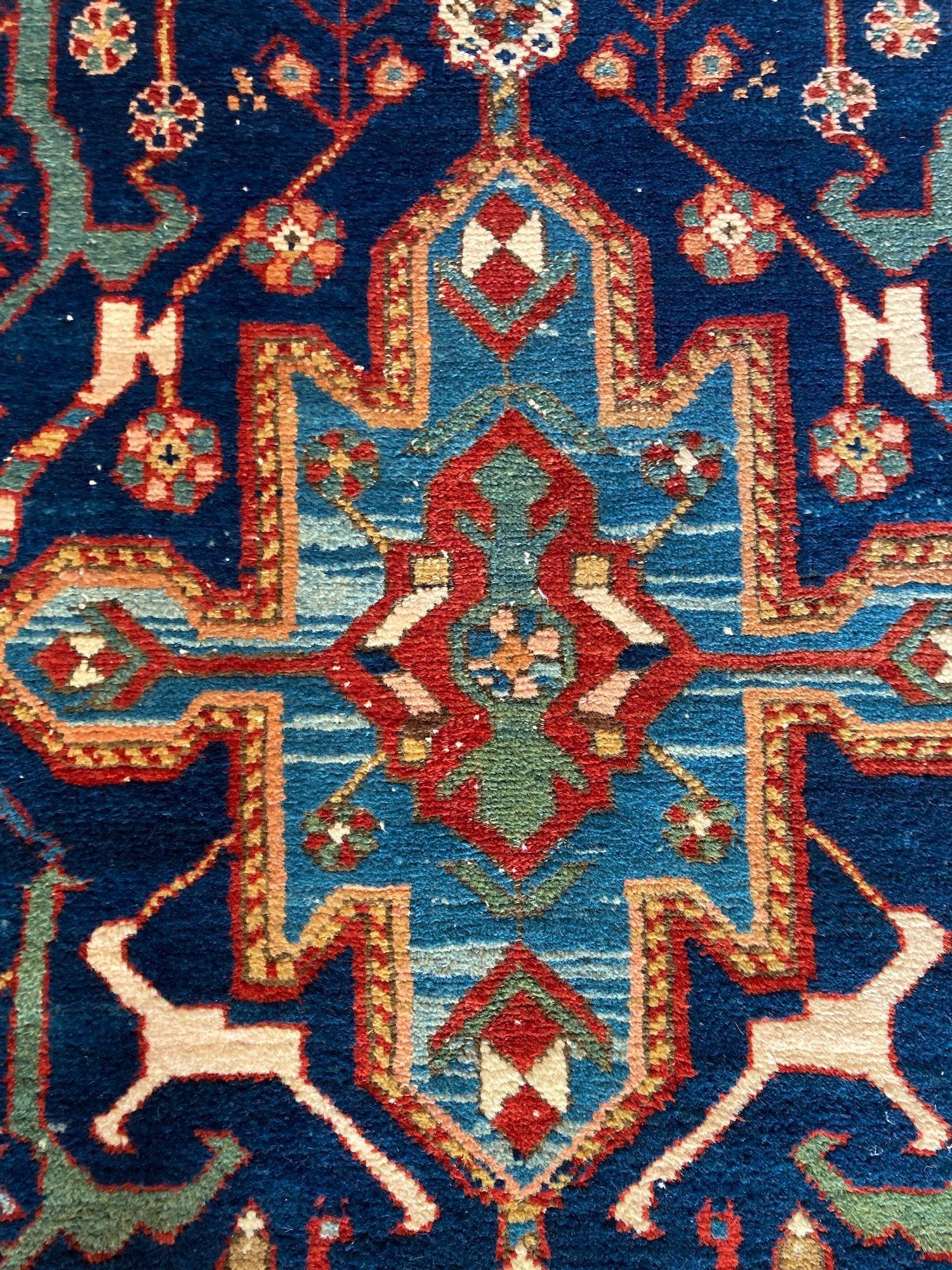 Antique Heriz Runner 4.35m x 1.04m For Sale 5