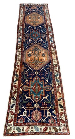 Antique Heriz Runner 4.35m x 1.04m