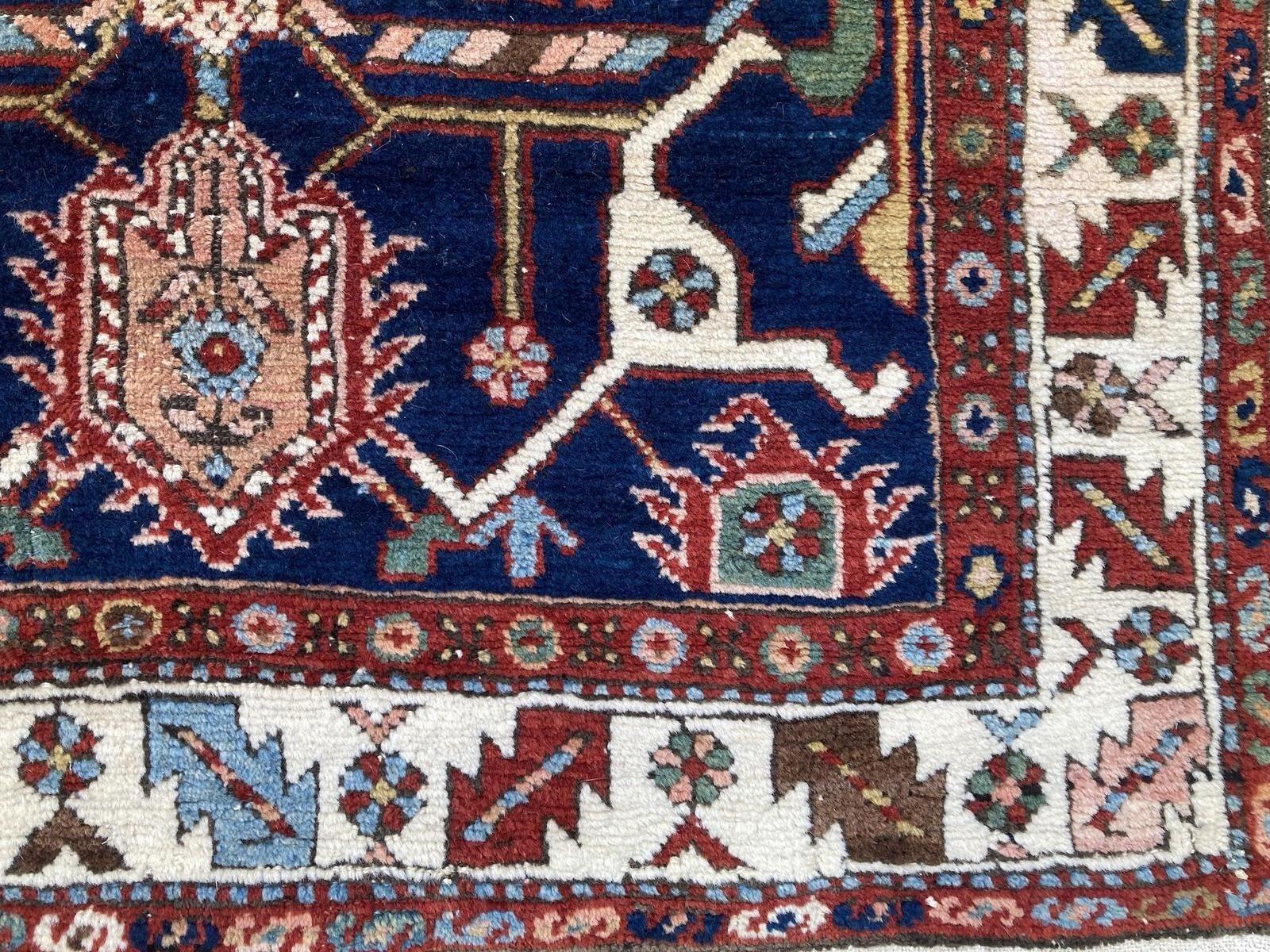 Wool Antique Heriz Runner 4.35m x 1.04m For Sale
