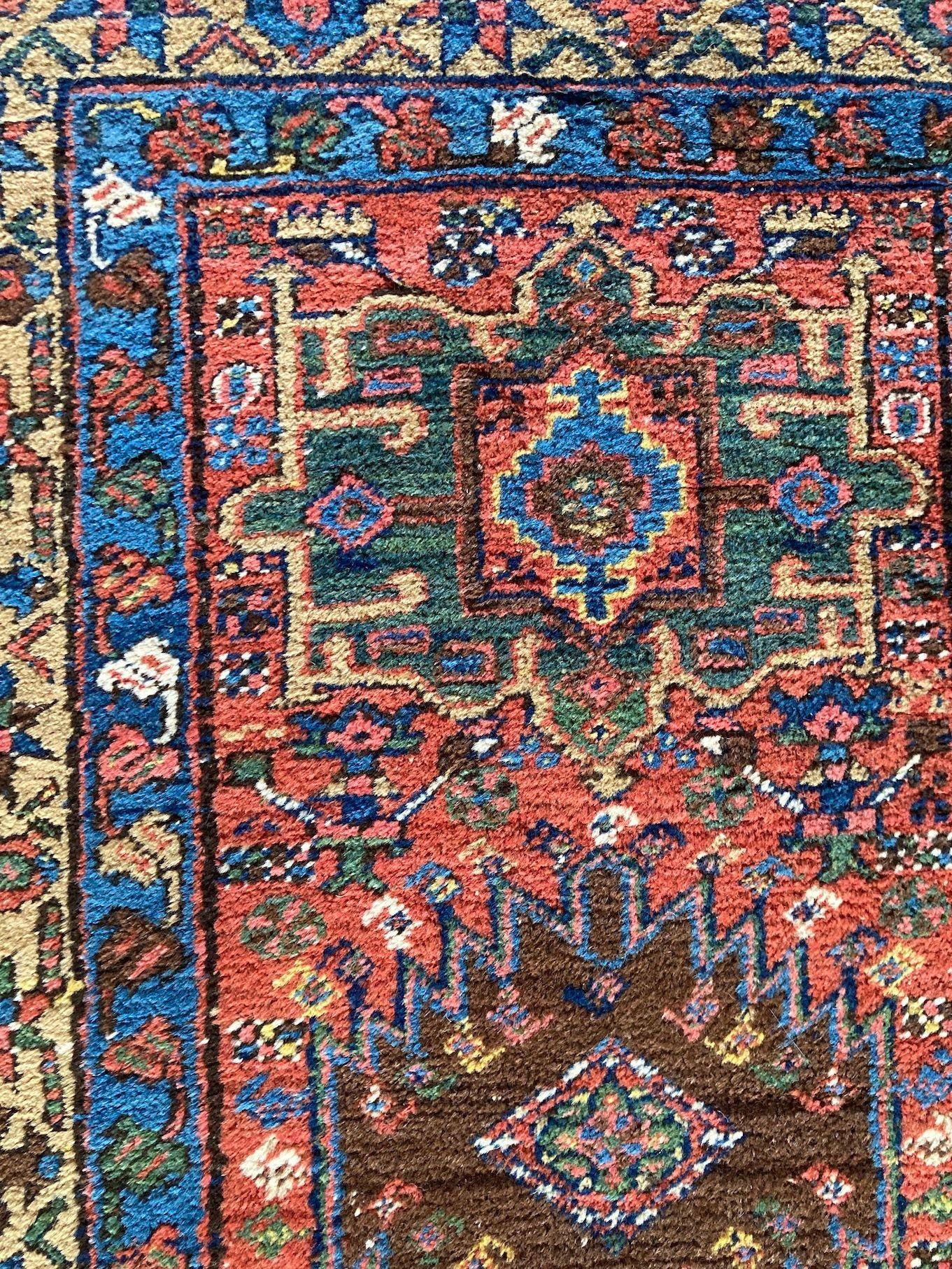 Antiker Heriz-Läufer, 4,70 m x 0,87 m im Angebot 6