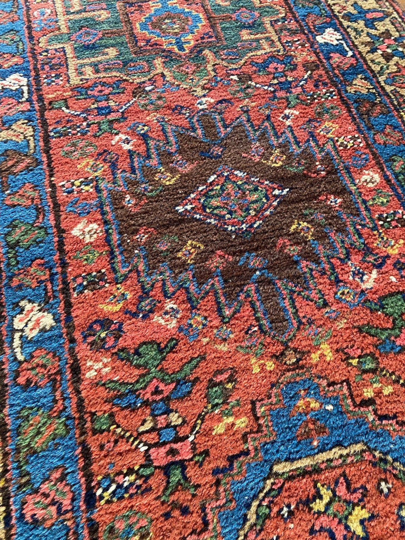 Antiker Heriz-Läufer, 4,70 m x 0,87 m im Angebot 10