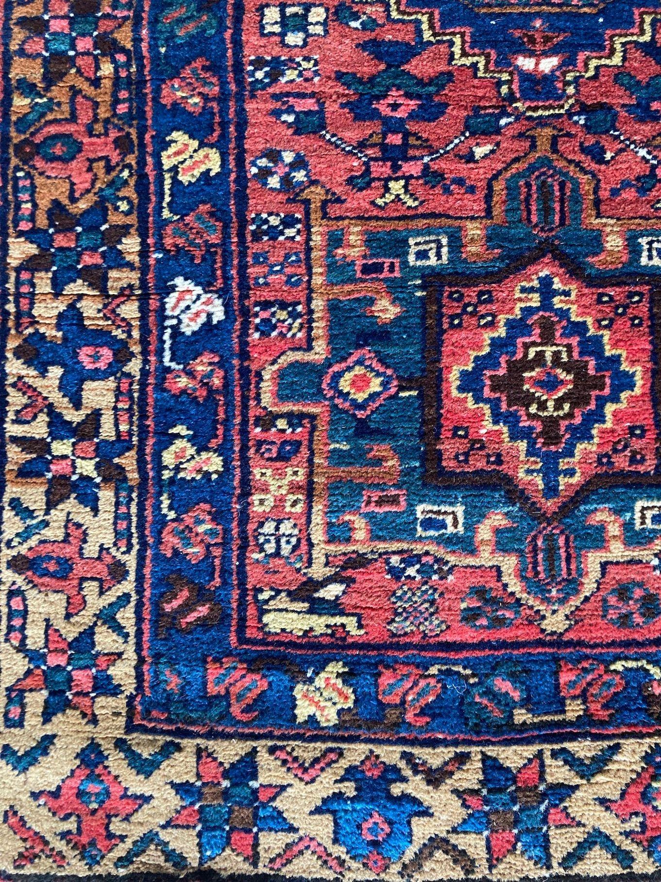 Antiker Heriz-Läufer, 4,70 m x 0,87 m im Angebot 1