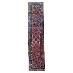 Tapis de couloir Heriz ancien de 4,70 m x 0,87 m