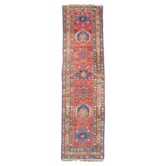 Ancien tapis Heriz, Début du 20e siècle, 2'11" × 11'7"