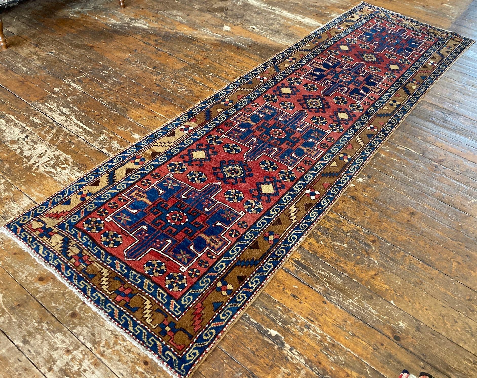 Early 20th Century Antique Heriz Runner For Sale