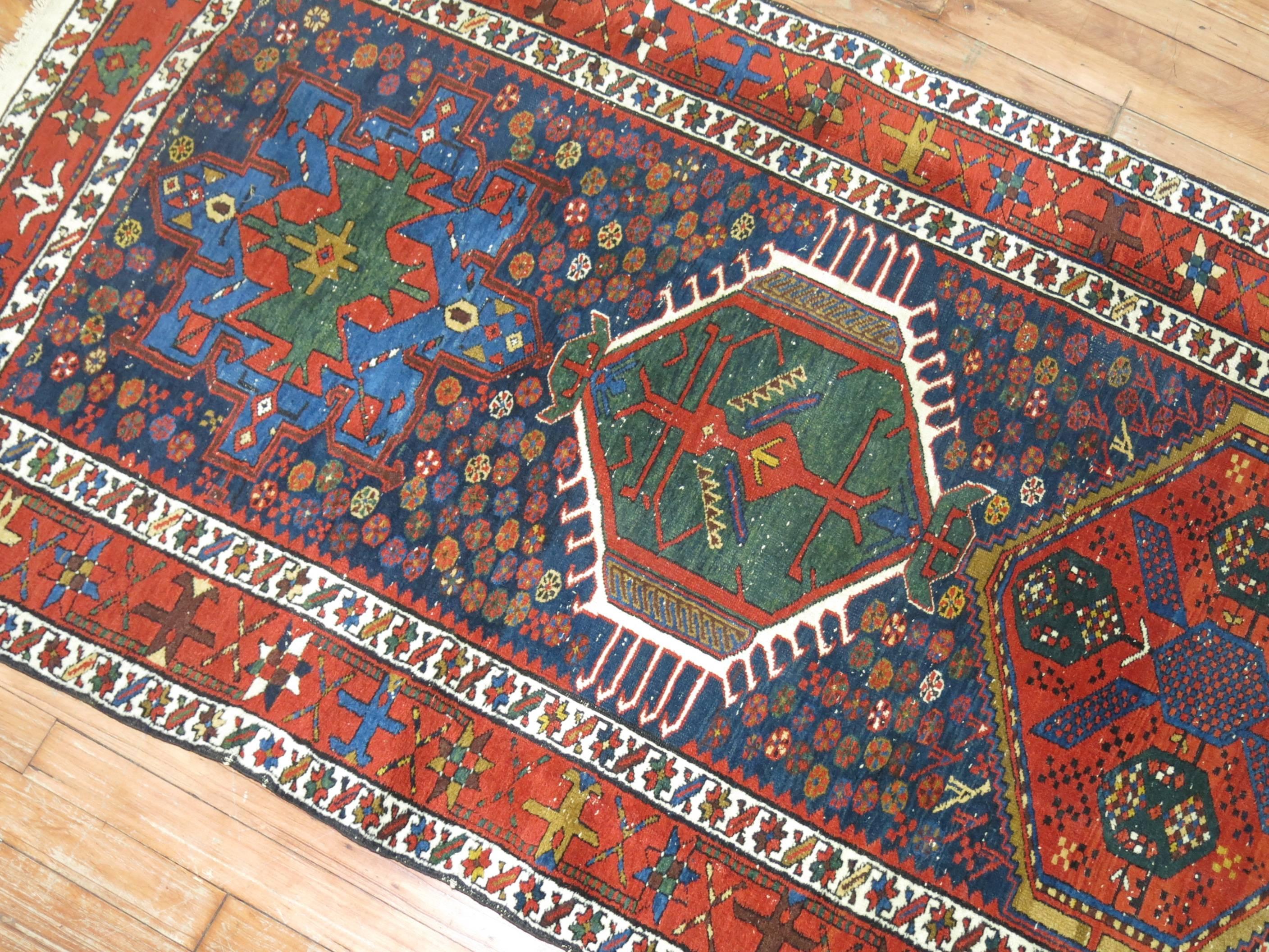 Persian Antique Heriz Runner