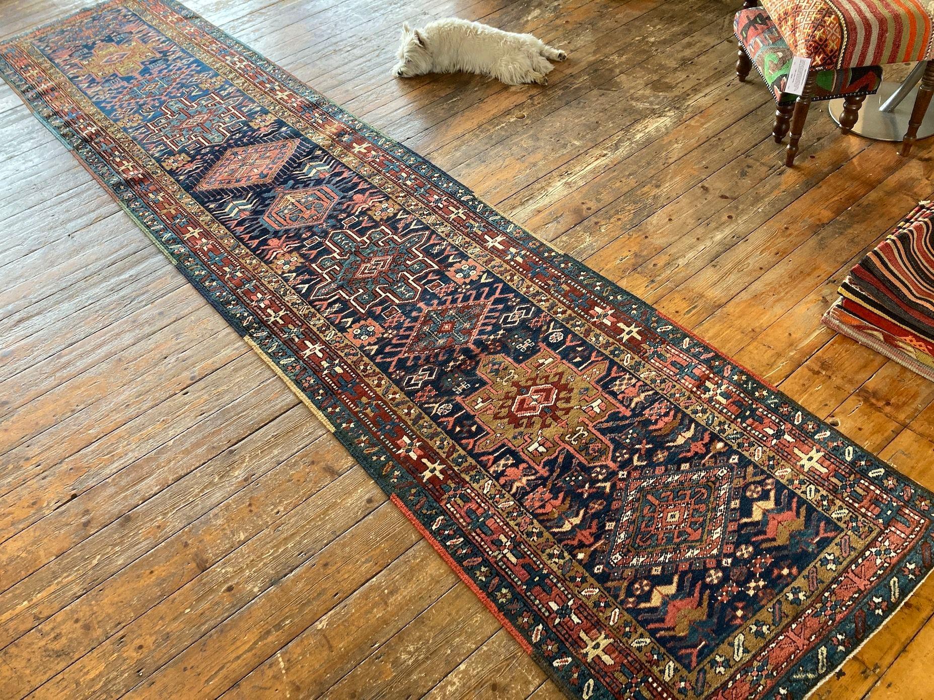 Early 20th Century Antique Heriz Runner For Sale