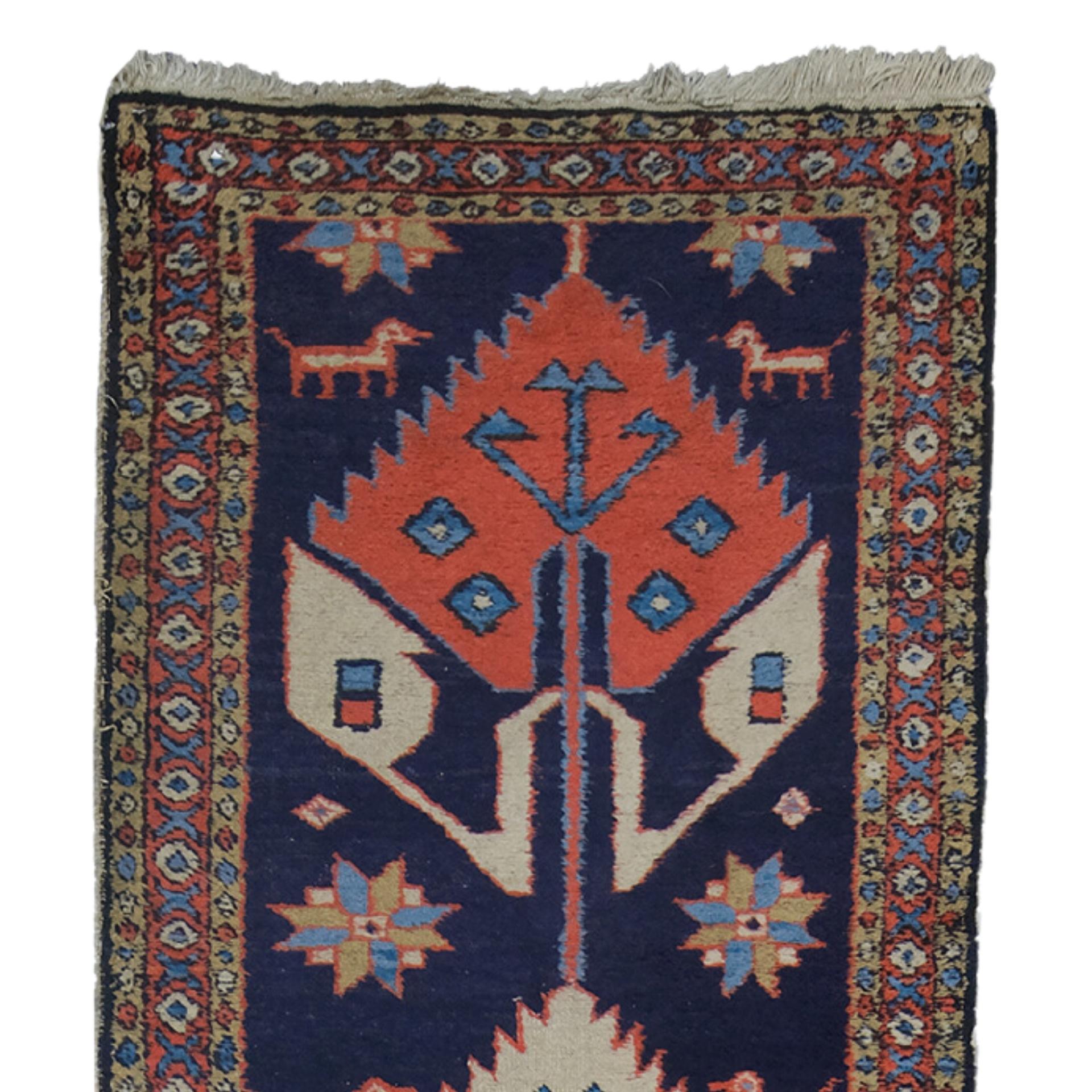 Antique Heriz Runner - Late of 19th Century Heriz Runner

This antique Heriz runner is a magnificent piece of art that will allow you to establish a connection between art and history. This late 19th-century rug is hand-woven with precision and