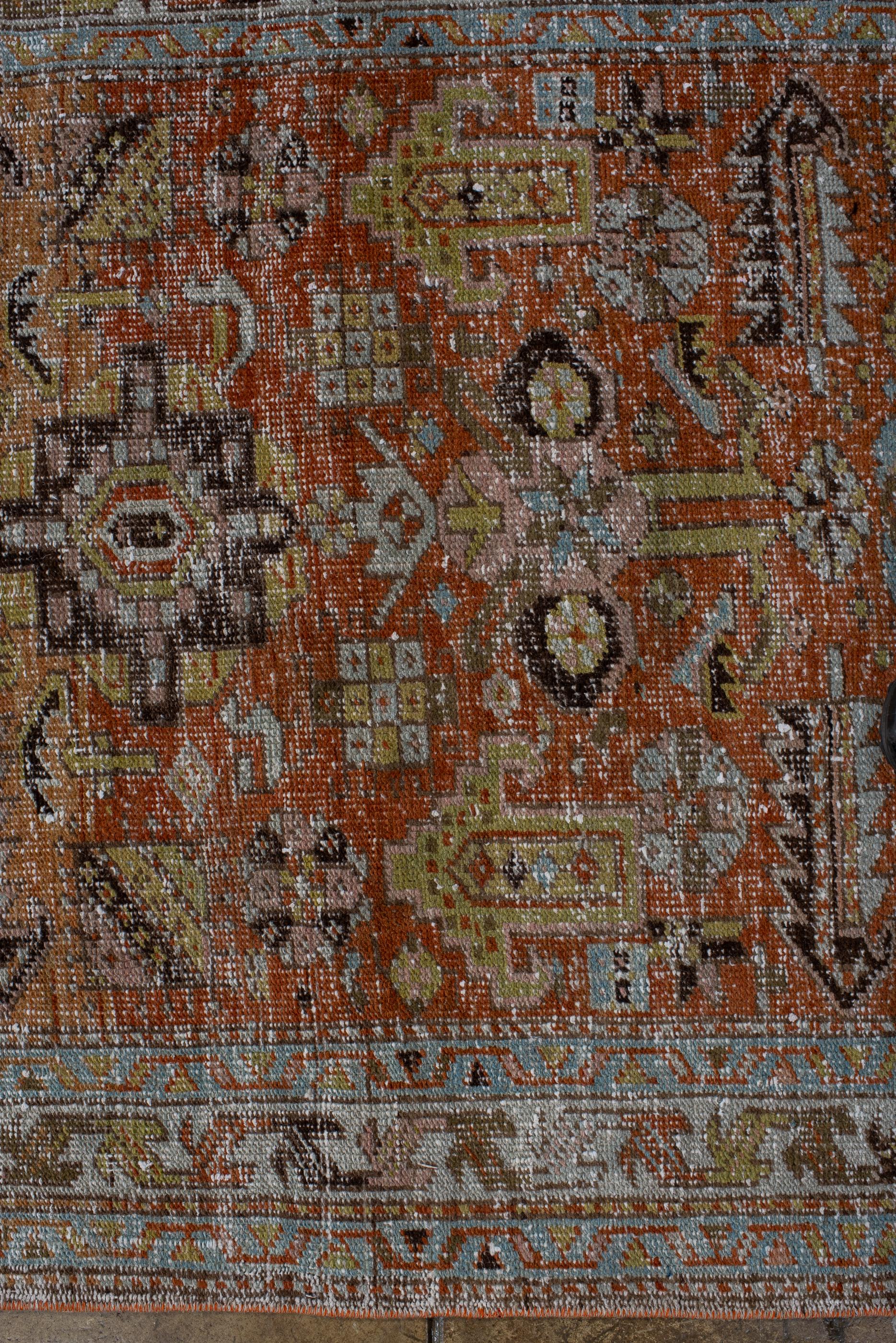 Antique Heriz Runner with Scattered Medallion In Good Condition For Sale In New York, NY